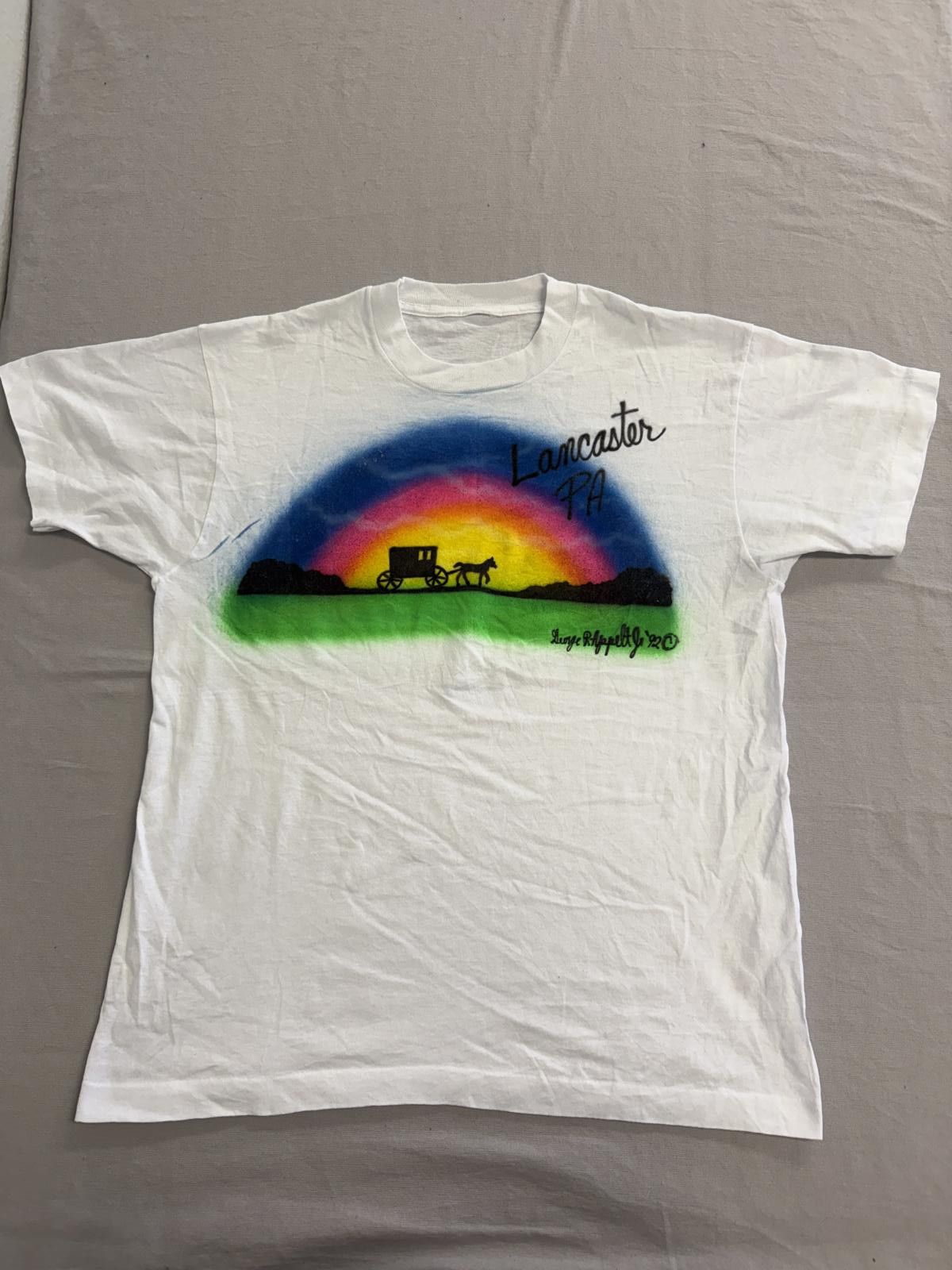 Other Vintage Amish Art T-shirt Lancaster Pennsylvania Airbrush 92 Size US L / EU 52-54 / 3 - 1 Thumbnail