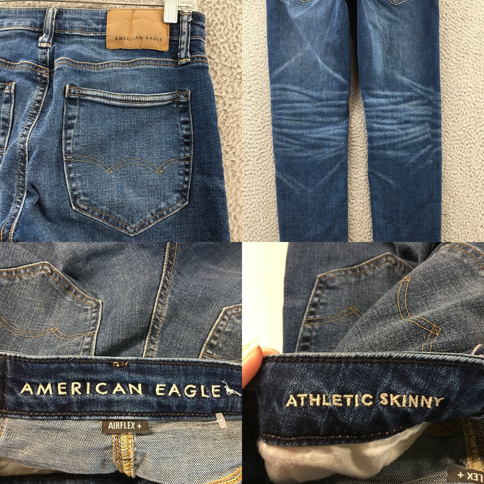 American Eagle Outfitters American Eagle Outfitters Airflex Athletic Skinny Jeans Mens 28x30 Blue Jeans Size US 28 / EU 44 - 10 Thumbnail
