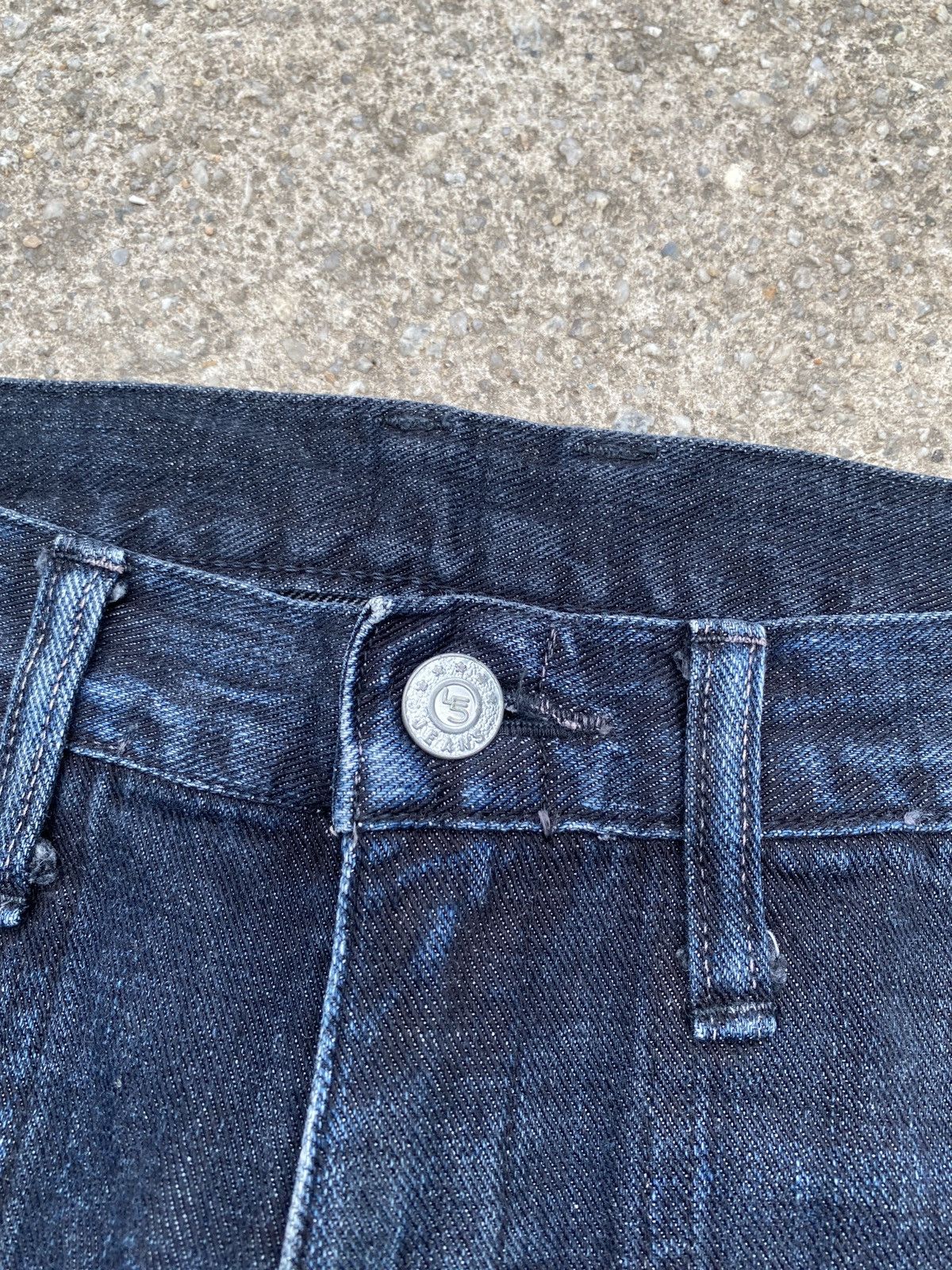 45rpm × Indigo × Japanese Brand 2000s - 45RPM Japan Fatigue Indigo Blue Faded Flare Denim Size US 26 / EU 42 - 15 Thumbnail
