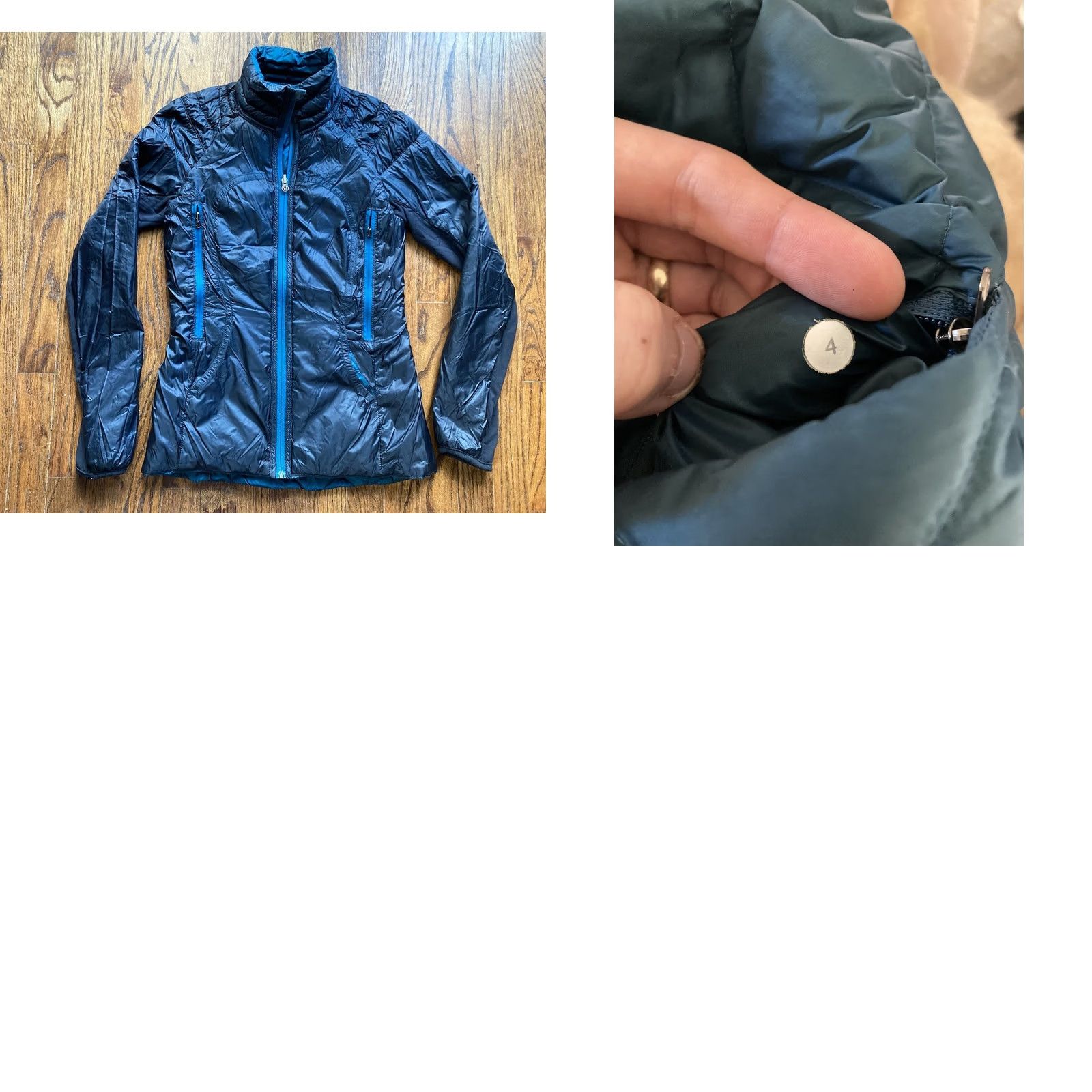 Lululemon Lululemon Puffer Jacket Womens Size 4 Reversible Blue Black Down Zip Jacket Athleisure Womens Winter Fall Spring Activewear Size S / US 4 / IT 40 - 8 Thumbnail
