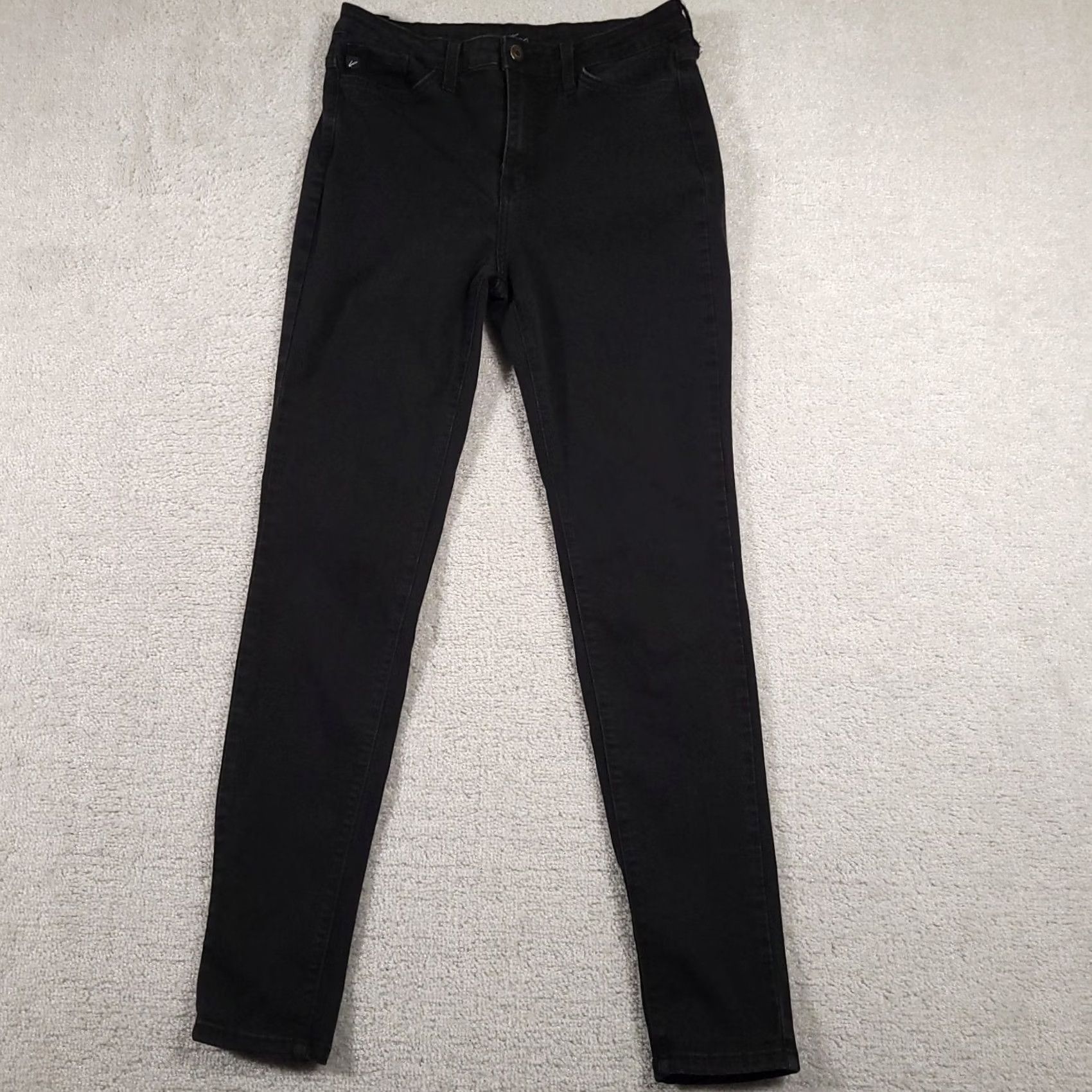 Vintage KanCan Jeans Women 27 Black Skinny Stretch Pockets Made In USA 90s Womens Size 27" / US 4 / IT 40 - 2 Thumbnail