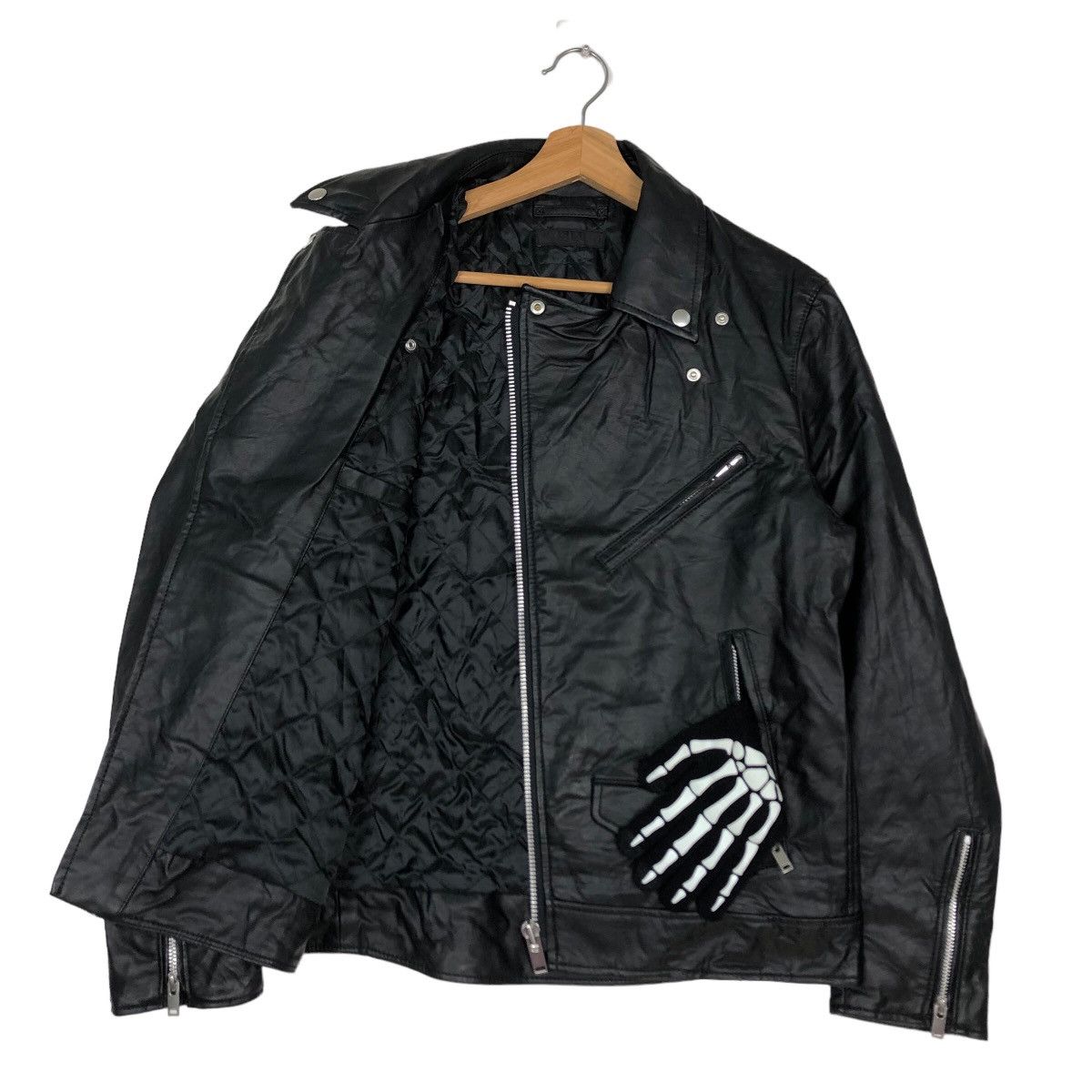 Japanese Brand 🔥Bondage Design Soft Leather Bomber Jacket Uniqlo Japan Size US M / EU 48-50 / 2 - 9 Thumbnail