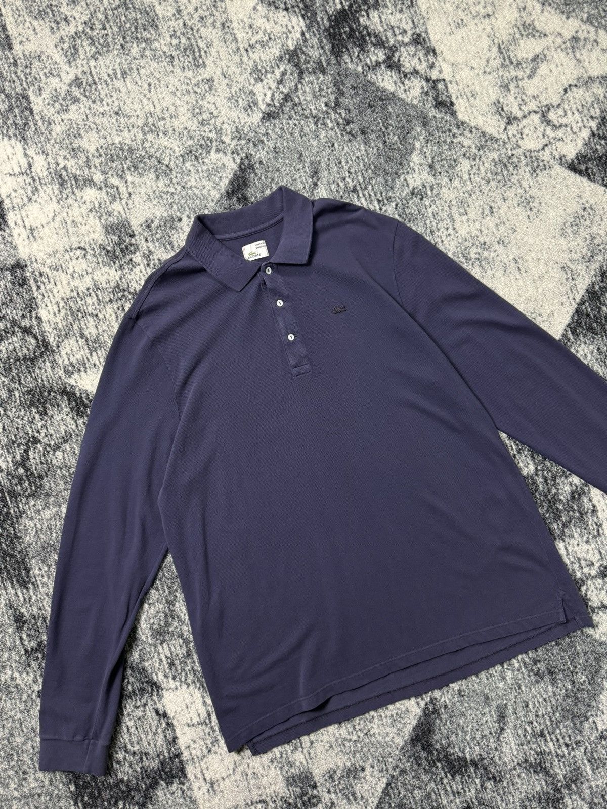 Lacoste × Vintage Vintage Lacoste Washed Polo Long Sleeve Y2K STYLE 90s Size US XXL / EU 58 / 5 - 2 Thumbnail