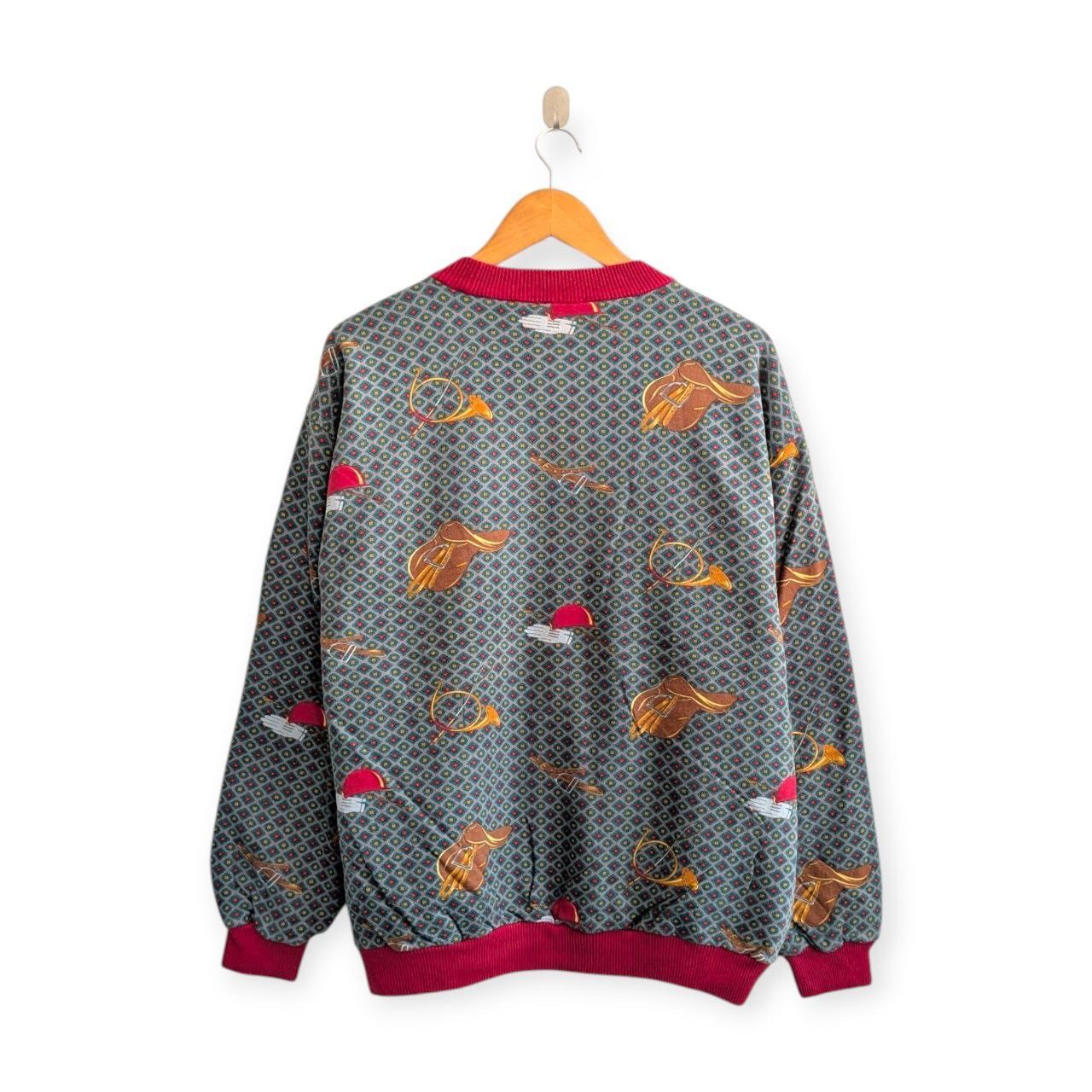 Gucci vintage GUCCI all over print equestrian reversible sweater Size US L / EU 52-54 / 3 - 2 Thumbnail