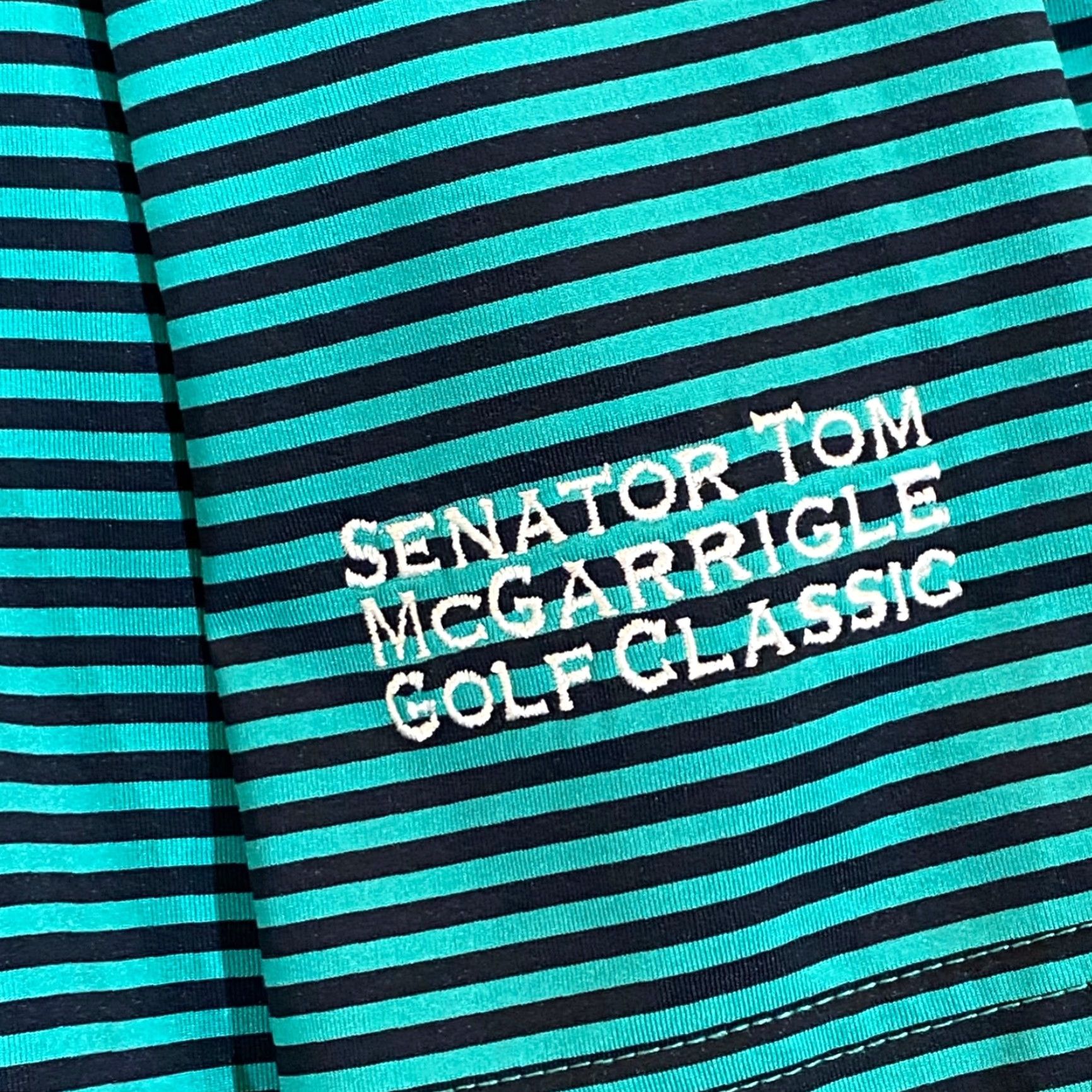 Footjoy FootJoy Polo Men XL Green Striped Rolling Green Performance Golf Shirt S/S Logo Shirt Mens Regular Size XL Green Striped Polo FootJoy Size US XL / EU 56 / 4 - 5 Thumbnail