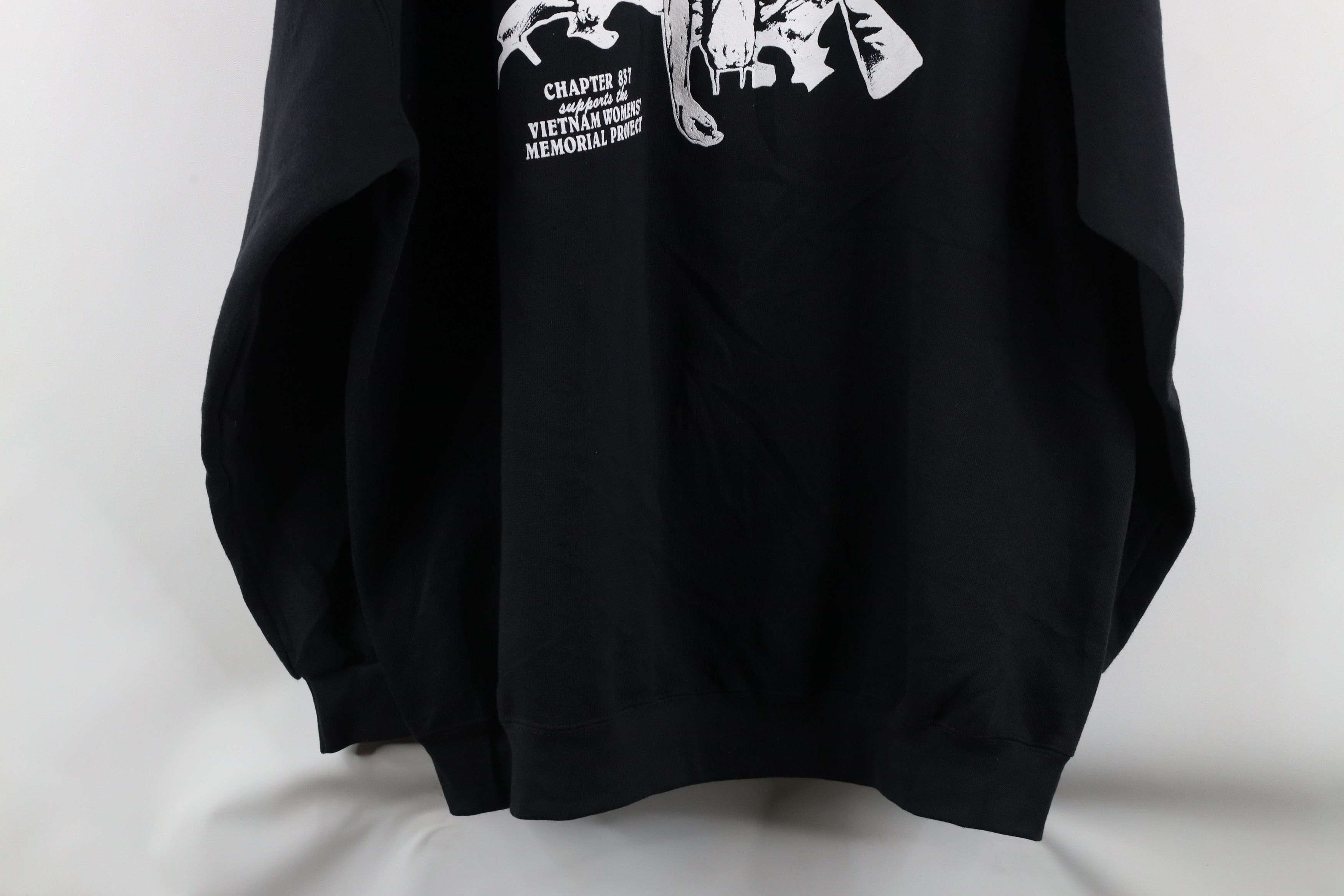 Vintage Vintage 90s Veterans of America Chapter 837 Sweatshirt Black Size US XXL / EU 58 / 5 - 15 Thumbnail