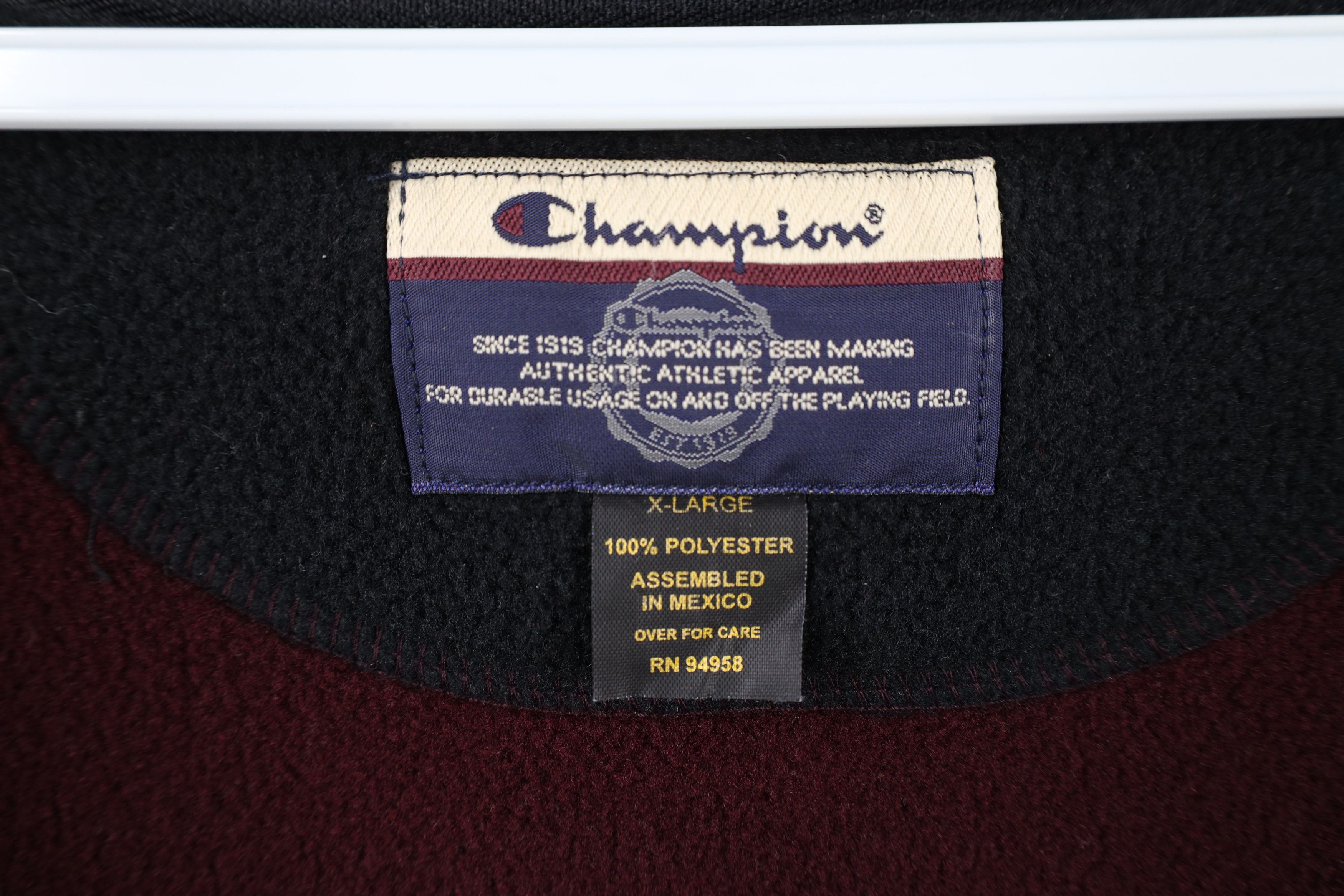 Champion × Vintage Vintage 90s Champion Logo Full Zip Fleece Vest Jacket Purple Size US XL / EU 56 / 4 - 8 Thumbnail