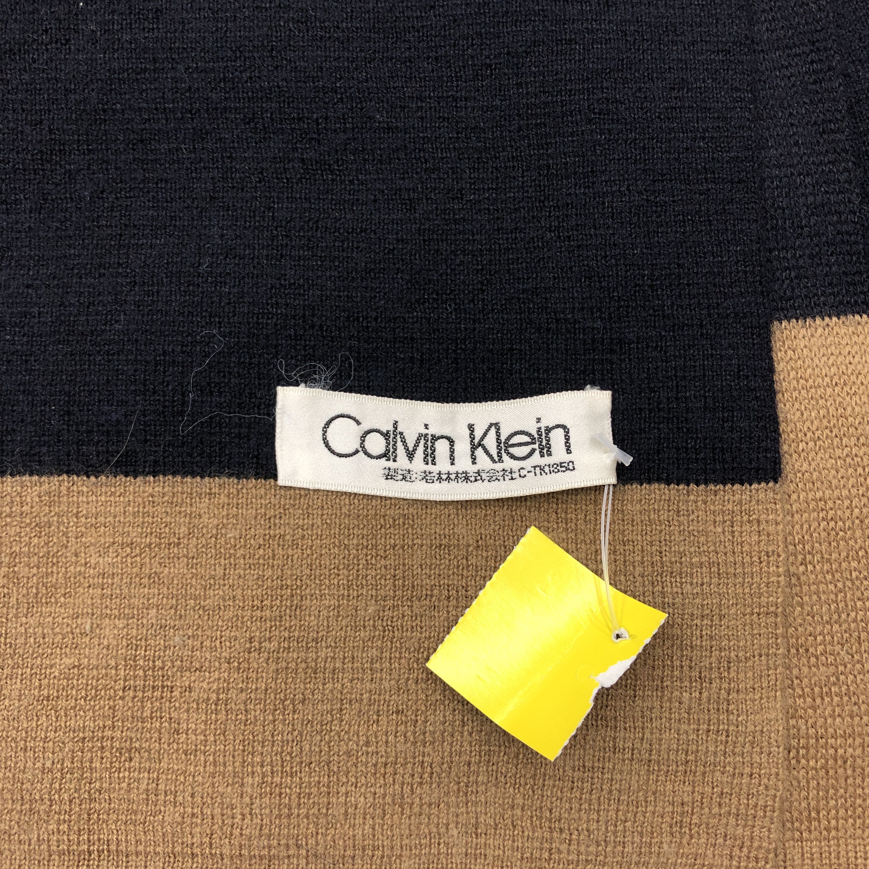Trussardi Vintage Calvin Klein Scarf Ribbed Knit Wool Scarves Size ONE SIZE - 5 Thumbnail