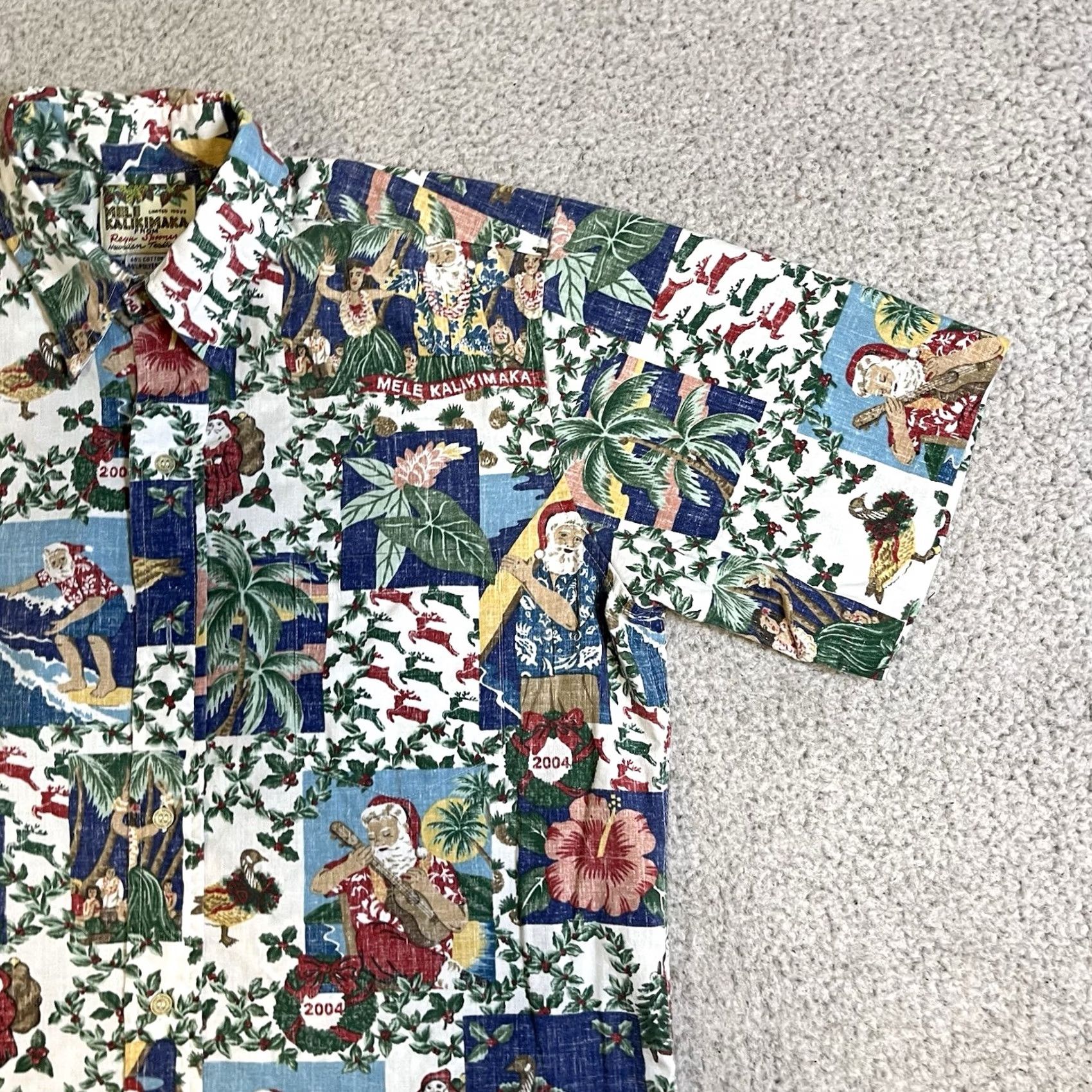Reyn Spooner Mele Kalikimaka Reyn Spooner Shirt Mens M Christmas Santa 2004 Limited Camp Size US M / EU 48-50 / 2 - 3 Thumbnail