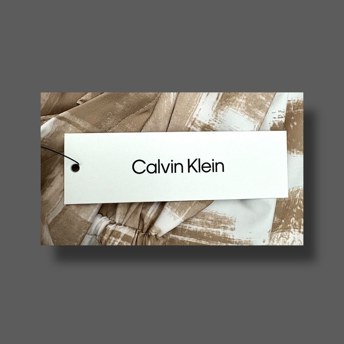 Calvin Klein Calvin Klein Women’s Tan Printed V-Neck Maxi Dress Sz M Size M / US 6-8 / IT 42-44 - 12 Thumbnail