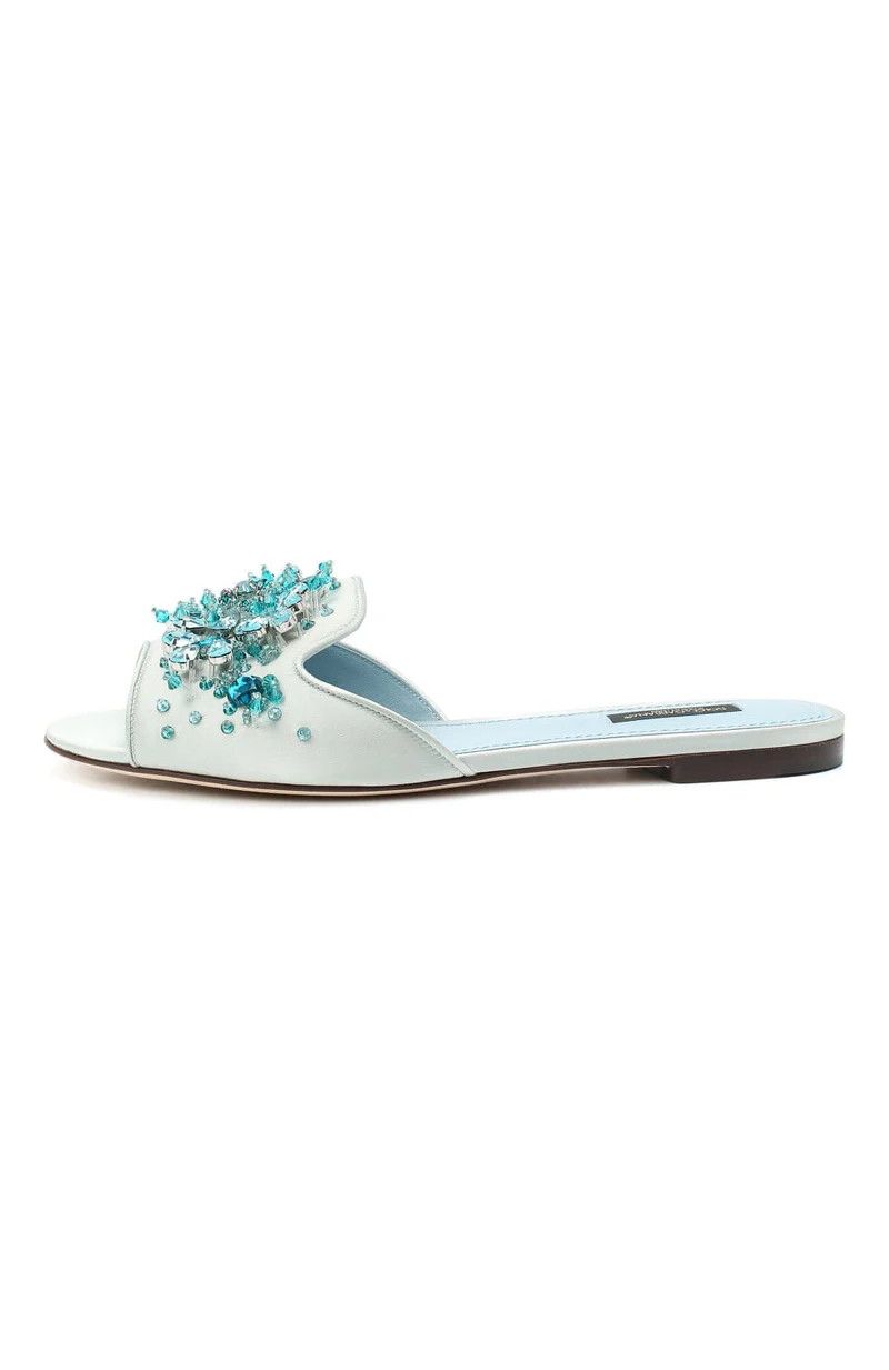 Dolce & Gabbana o1y0925 Slippers in Sky Blue Size US 5 / IT 35 - 1 Thumbnail