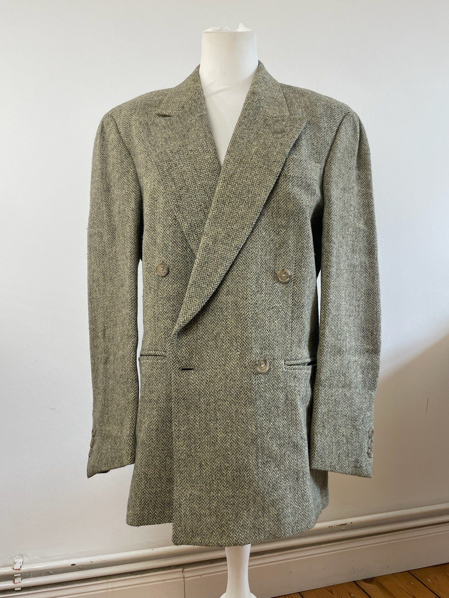 Fendi Vintage wool blazer / short coat brown grey Size M / US 6-8 / IT 42-44 - 1 Thumbnail