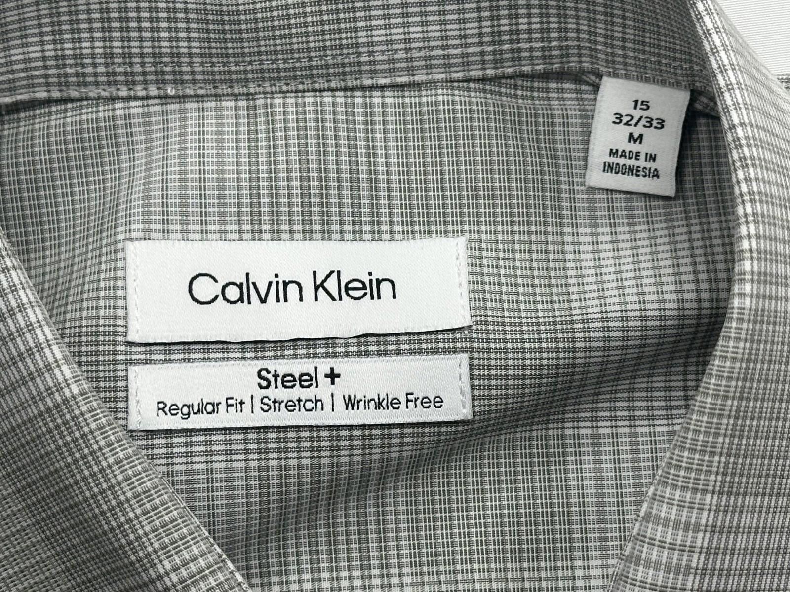 Calvin Klein Calvin Klein Stretch Steel+ Wrinkle Free Button Down Gray M Size 38R - 6 Thumbnail
