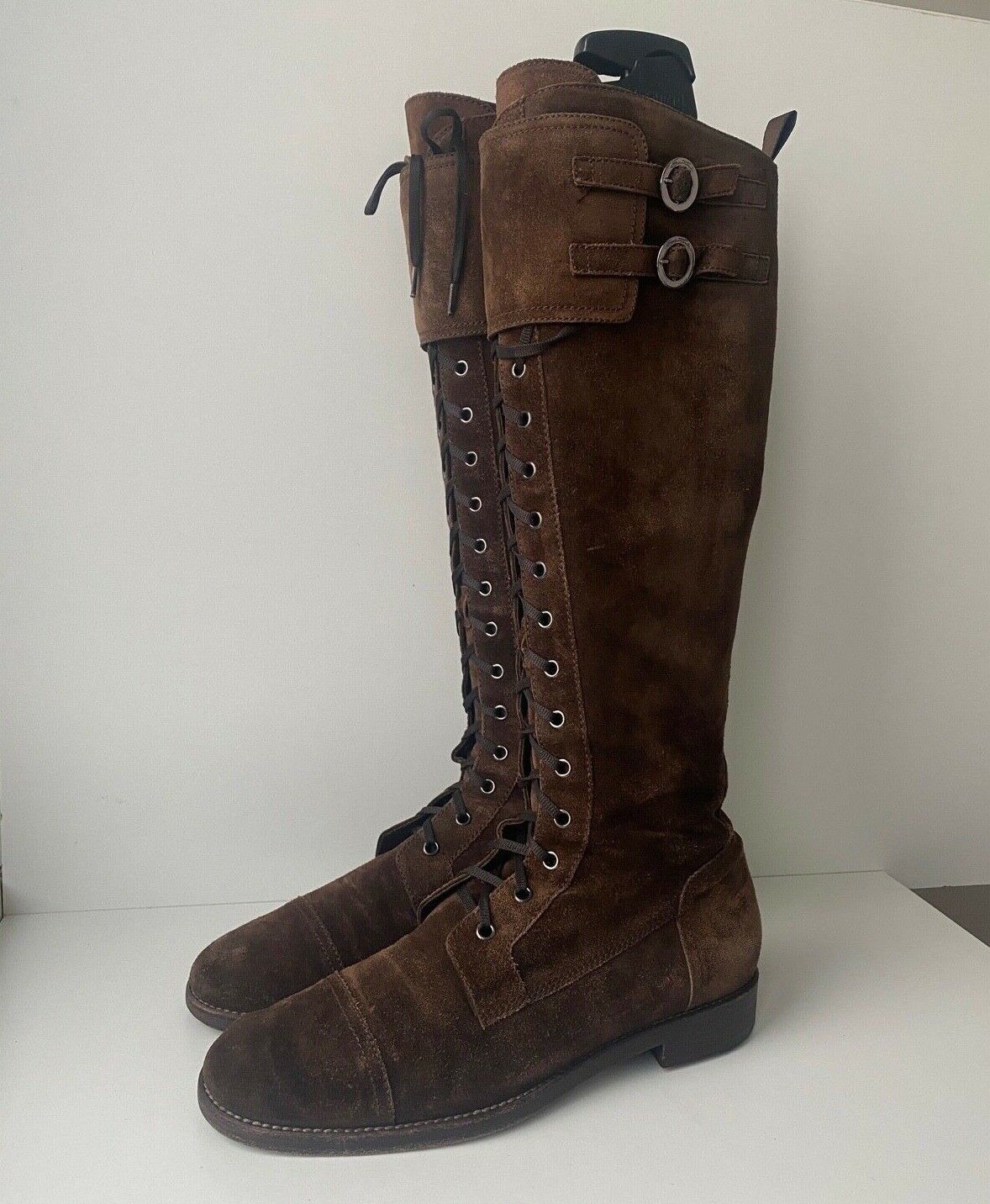 Santoni Santoni High Suede Brown Boots Size US 11 / IT 41 - 1 Thumbnail