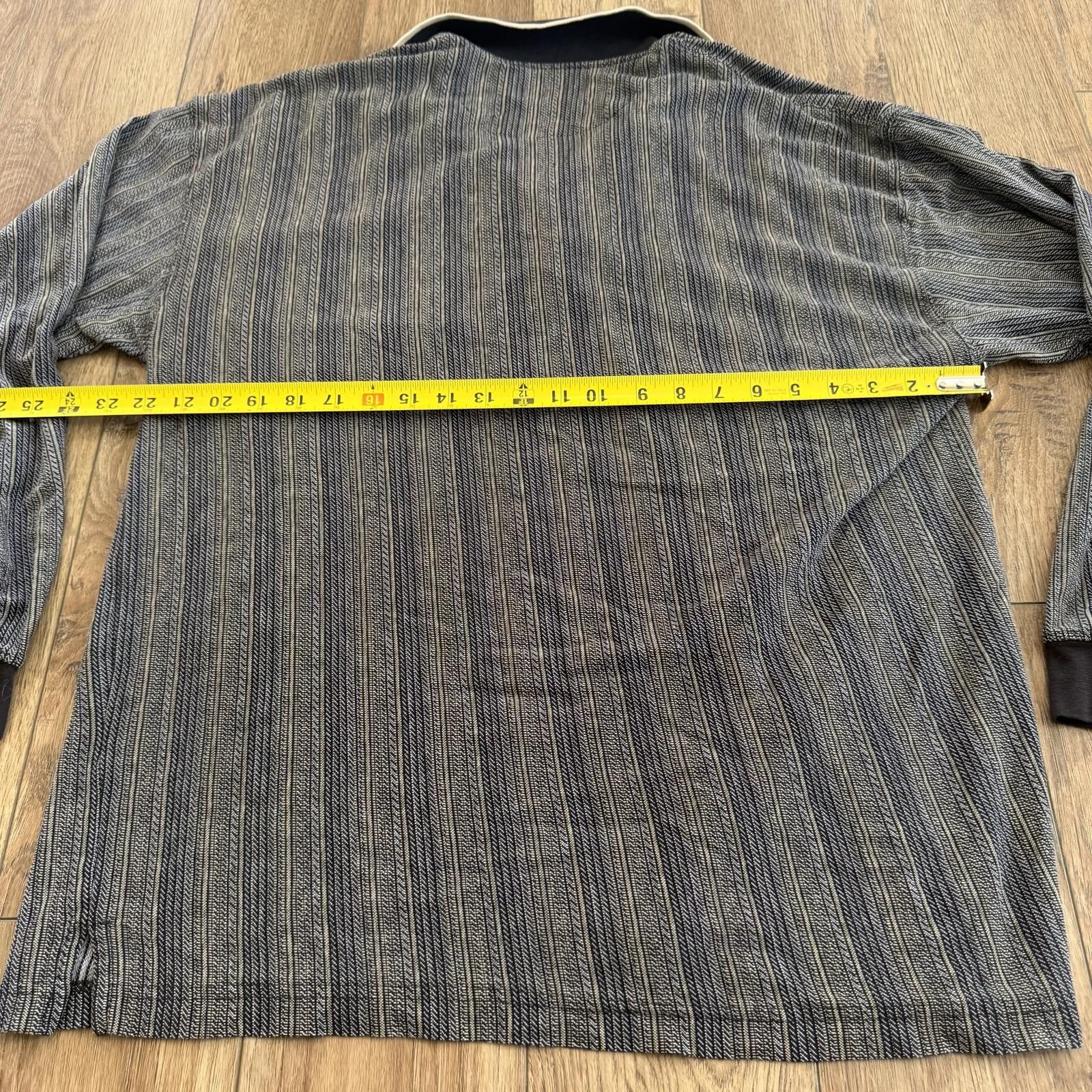 Evan Picone Vintage 90s Evan Picone Striped Polo Long Sleeve Preppy Size US XL / EU 56 / 4 - 7 Thumbnail