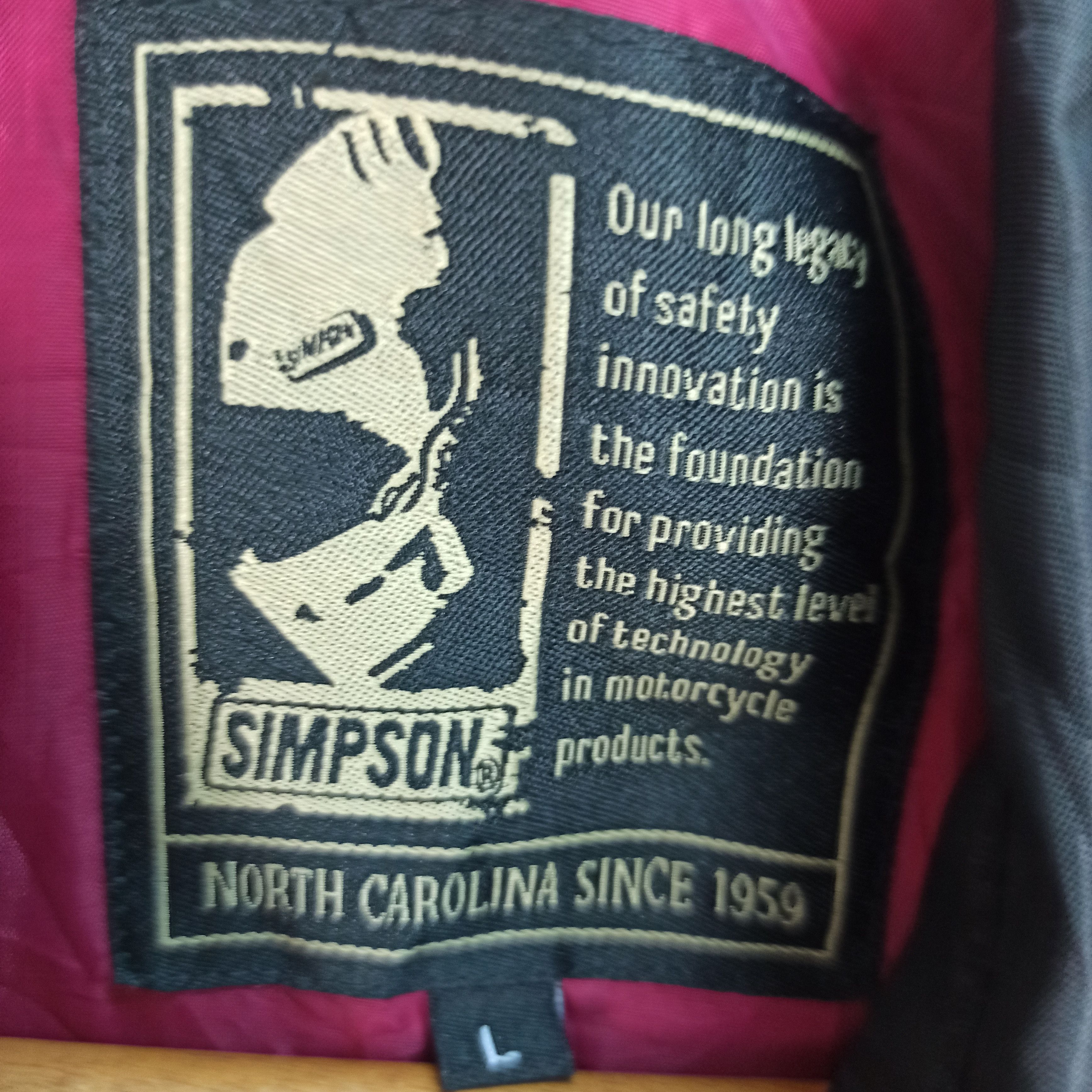 Fox Racing Vintage Simpson Motor Cycle Racing Bombers Jacket Size US L / EU 52-54 / 3 - 15 Thumbnail