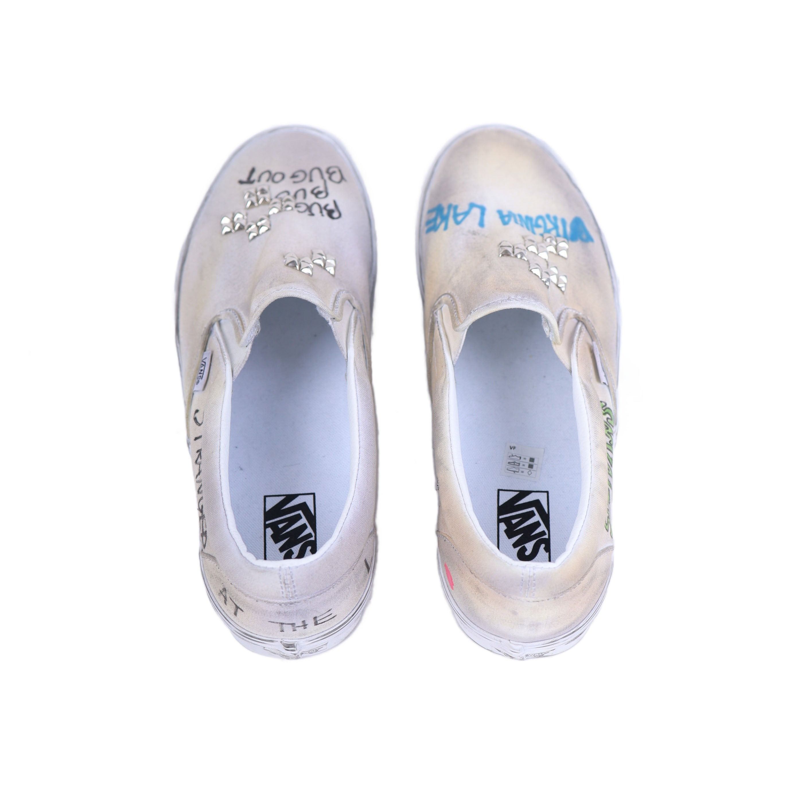 Paly Hollywood PALY 1/1 HAND DRAWN VANS SLIP ONS Size US 12 / EU 45 - 2 Thumbnail