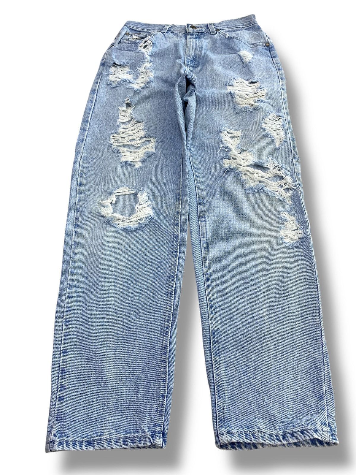 Other Denim Riders Acid Blue Wash Style Distressed Jeans Size US 28 / EU 44 - 1 Thumbnail