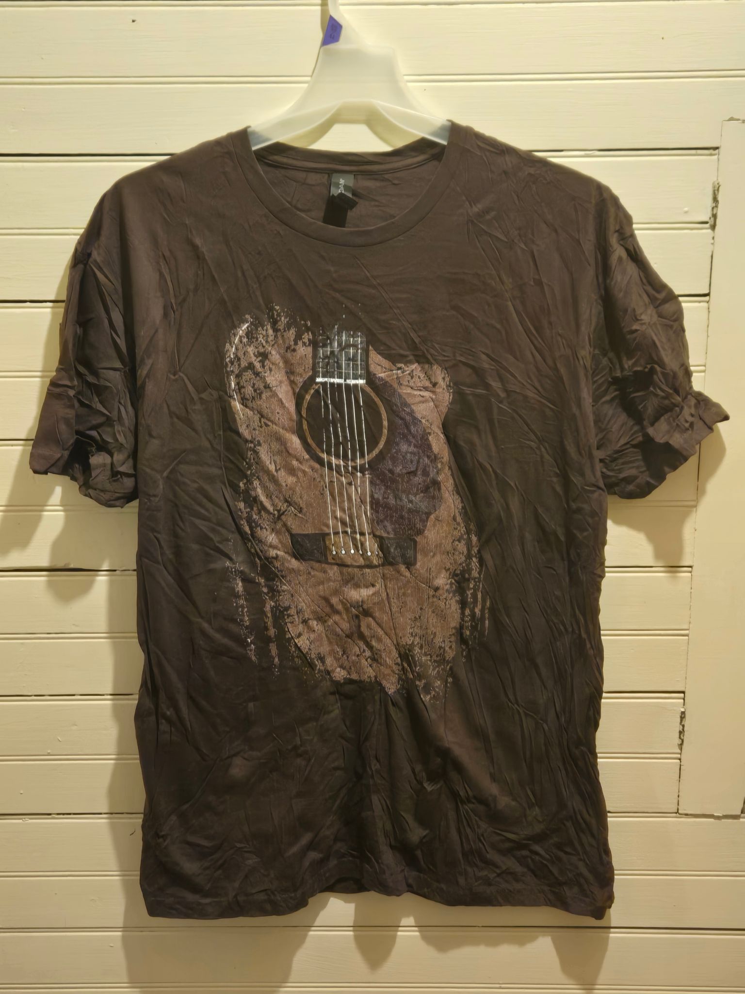 Gildan Gildan Shirt Mens XL Guitar Graphic Brown Short Sleeve Size US XL / EU 56 / 4 - 1 Thumbnail