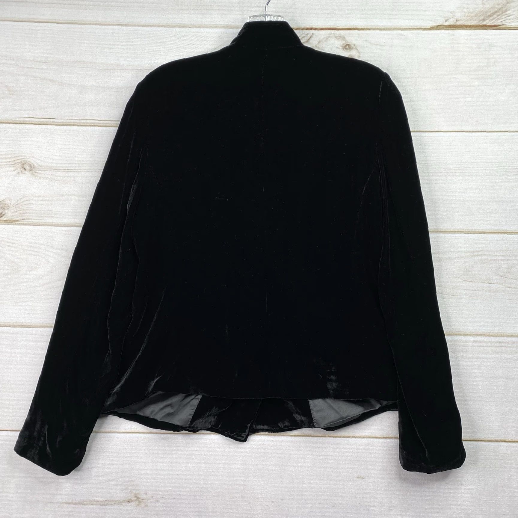 J. Jill J. Jill Crushed Velvet Jacket Sz S Button-Up Double Breasted Blazer Evening Black Velvet Jacket Women S Blazer Jacket Fine Size S / US 4 / IT 40 - 8 Thumbnail