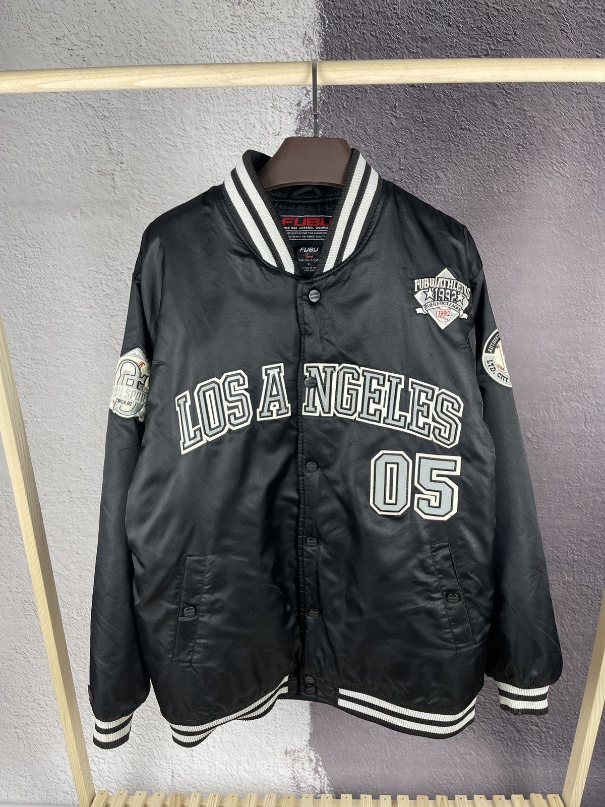 Fubu Fubu Vintage Bomber Jacket 90s 80s Los Angeles hip-hop rap Size US XL / EU 56 / 4 - 1 Thumbnail