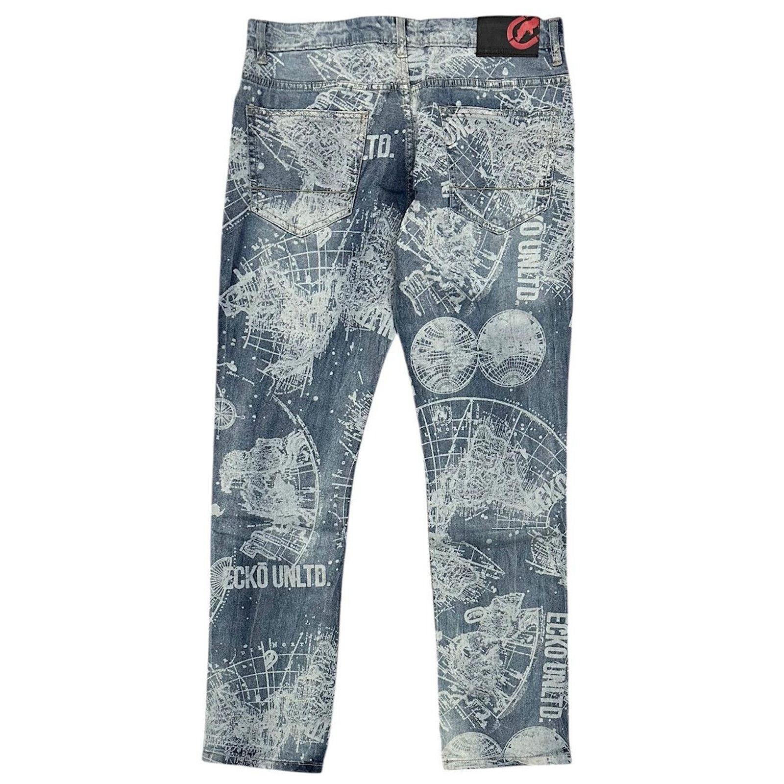Ecko Unltd. Ecko Unltd Men's All Over Print Skinny Fit Denim Jeans Size US 34 / EU 50 - 2 Thumbnail