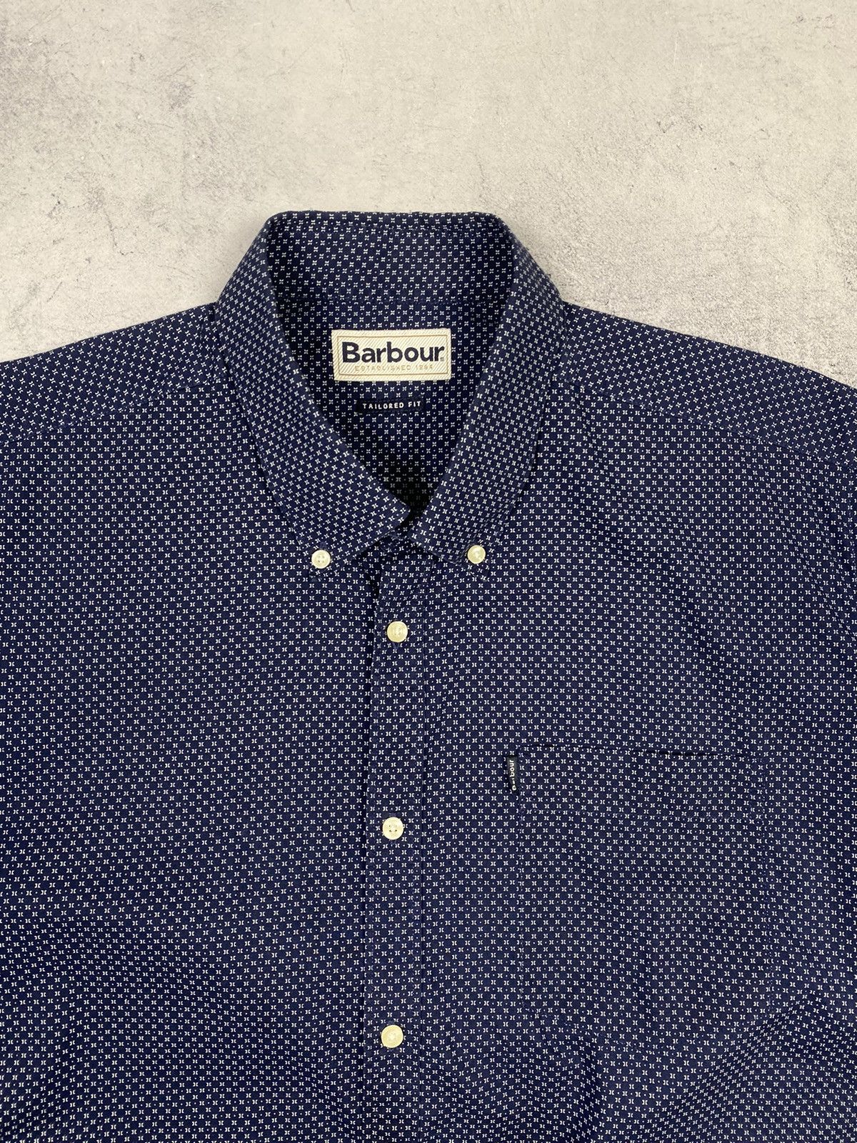 Barbour Barbour Designer Blue Button Up Short Sleeve Shirt Men’s Size US L / EU 52-54 / 3 - 5 Thumbnail