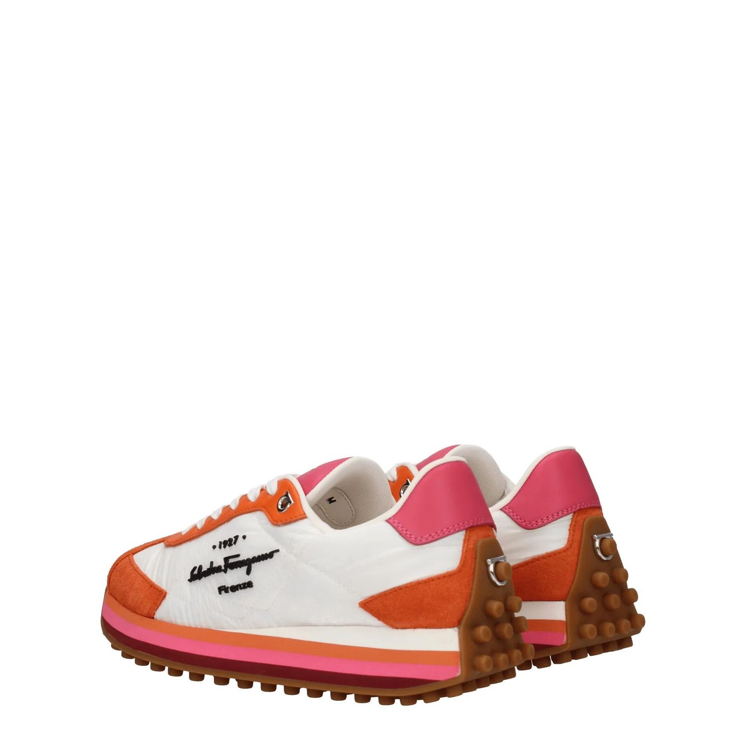 Salvatore Ferragamo ob1o1e1224 Fabric Sneakers in White Orange Size US 5 / IT 35 - 4 Thumbnail
