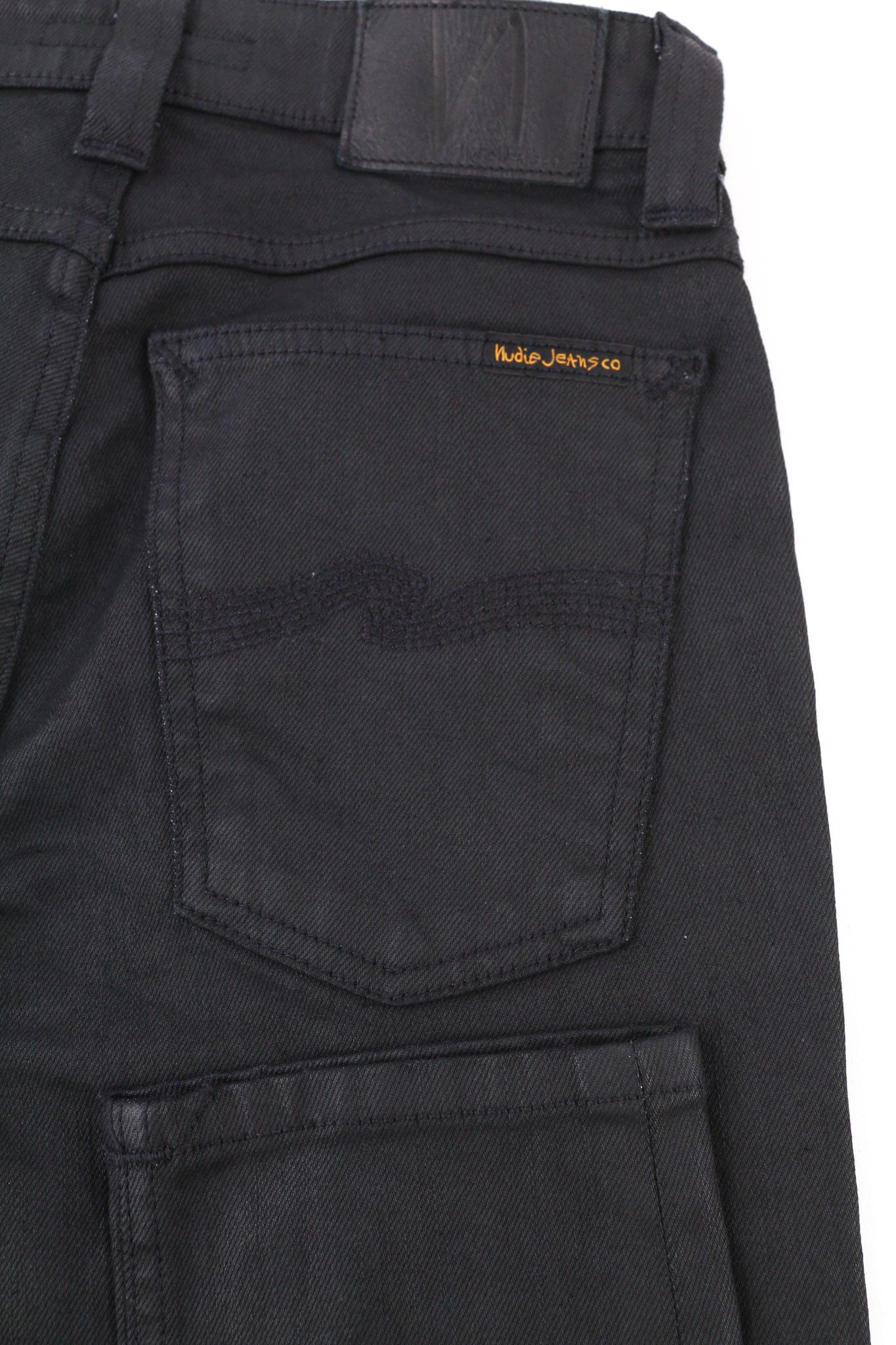 Nudie Jeans SKINNY LIN W27/L34 Black In Black Organic Cotton 80464 Size 27" / US 4 / IT 40 - 5 Thumbnail