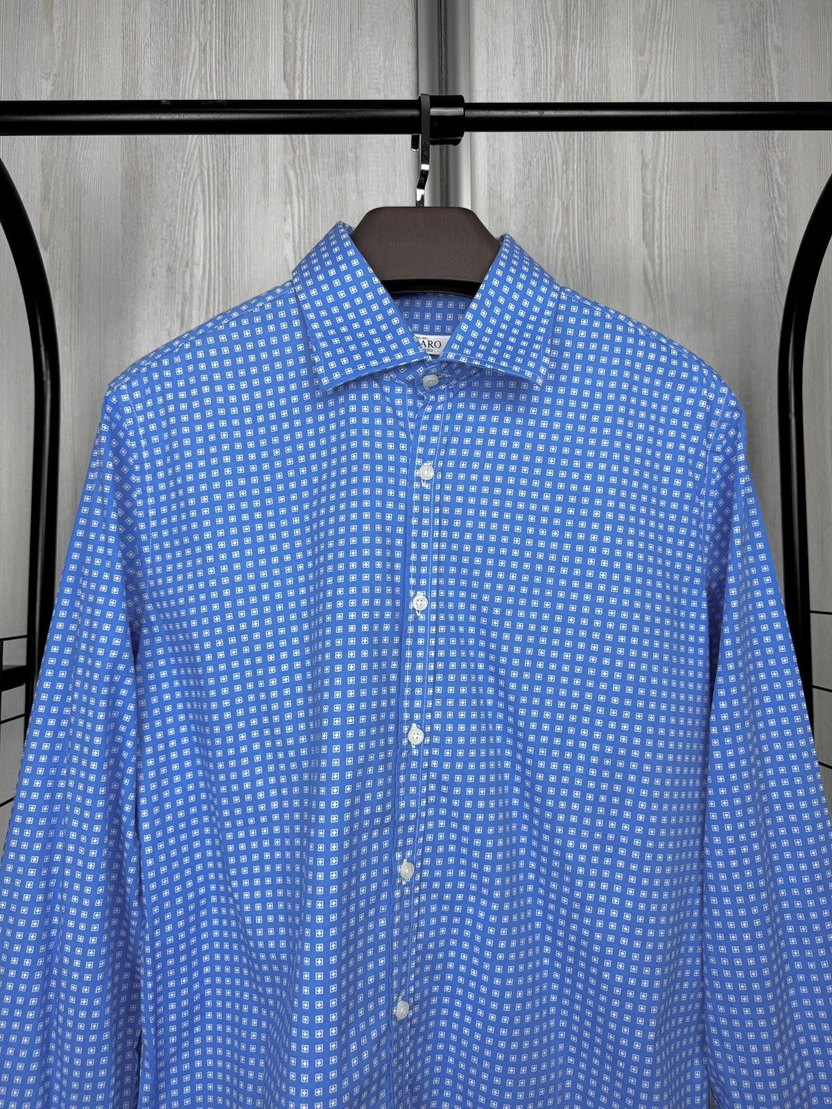 Other Antonio Fusaro Napoli Dal 1893 blue cotton patterned shirt Size US XL / EU 56 / 4 - 3 Thumbnail