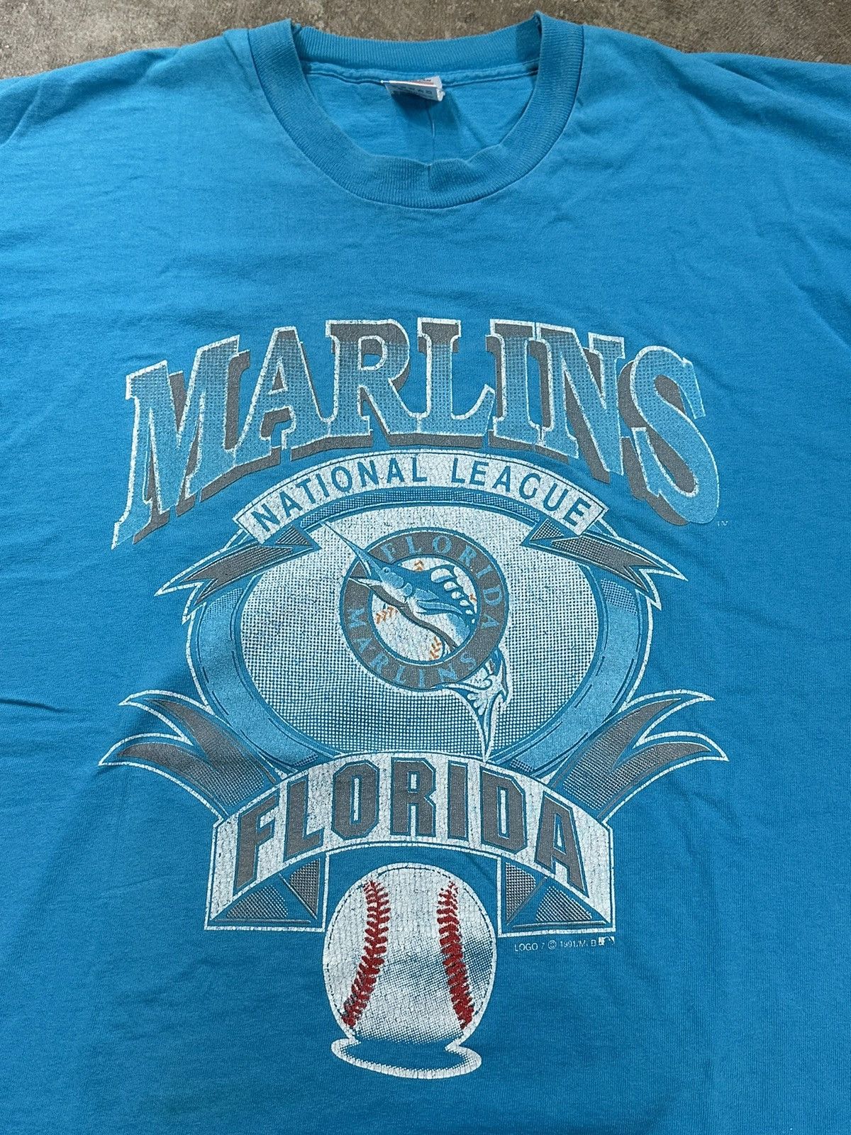 MLB Vintage 90s Florida Marlins MLB T-Shirt Size US XL / EU 56 / 4 - 4 Thumbnail