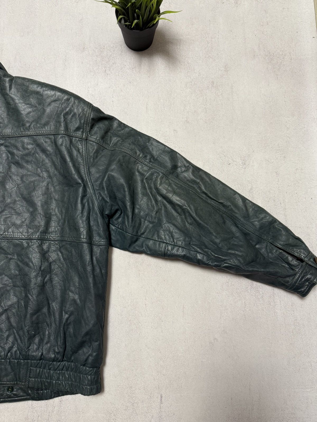 Japanese Brand × Vintage Vintage Leather Jacket Bomber Baggy Amazing Colour Y2K 90s Size US L / EU 52-54 / 3 - 15 Thumbnail