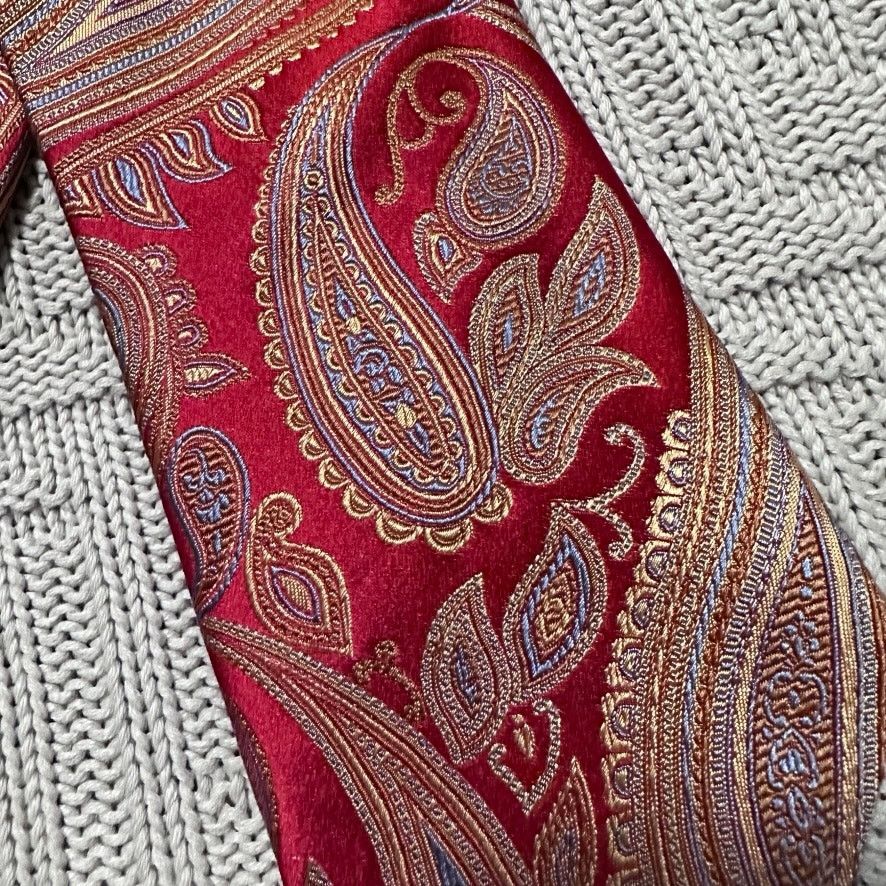 Other JZ Richards red metallic paisley silk tie Size ONE SIZE - 2 Thumbnail
