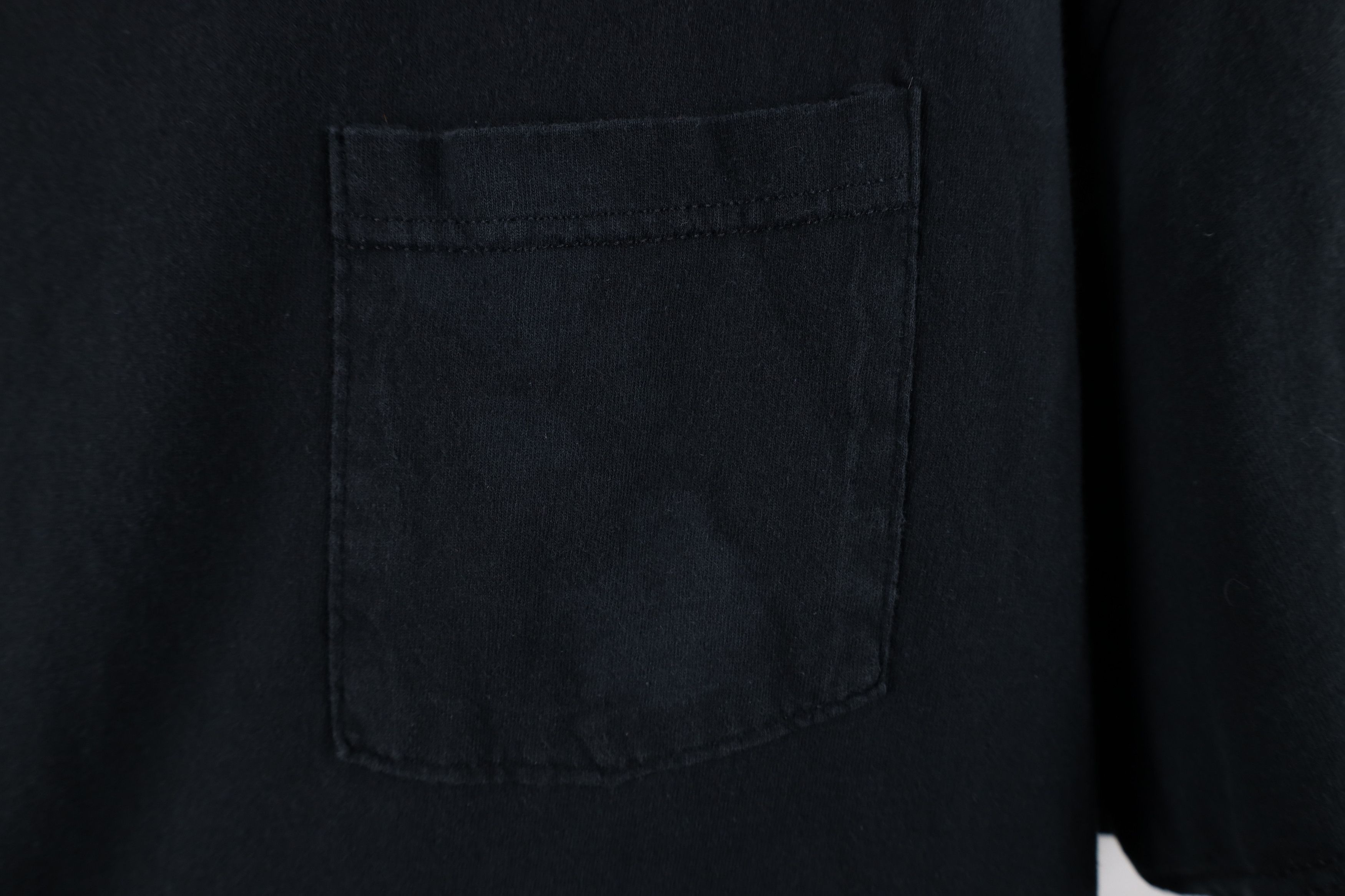Vintage Vintage 90s Streetwear Blank Cotton Pocket T-Shirt Black Size US XXL / EU 58 / 5 - 6 Thumbnail