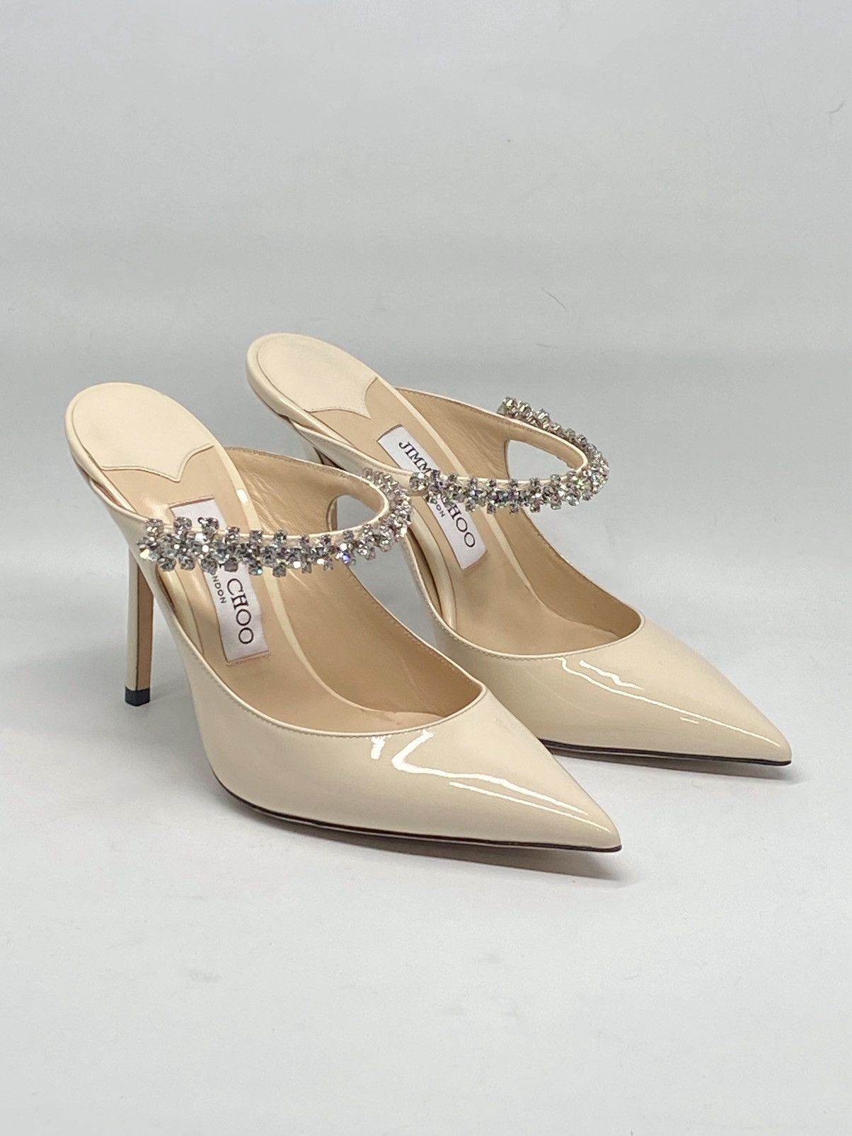 Jimmy Choo Jimmy Choo Bing Embellished Patent Leather Mules size 37 Size US 7 / IT 37 - 4 Thumbnail