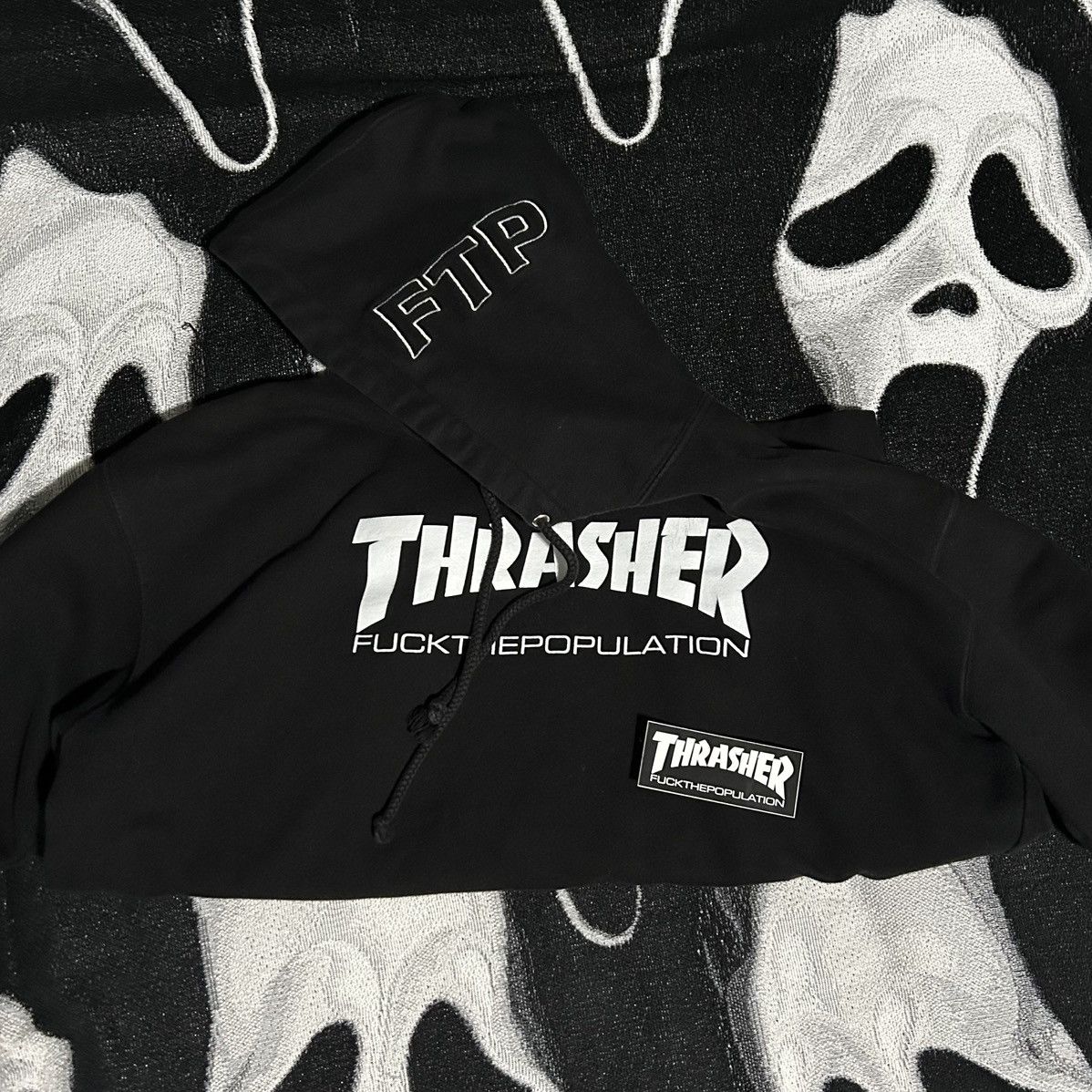 Fuck The Population FuCkTHePoPuLaTiON x THRasHeR HooDiE Size US XL / EU 56 / 4 - 1 Thumbnail