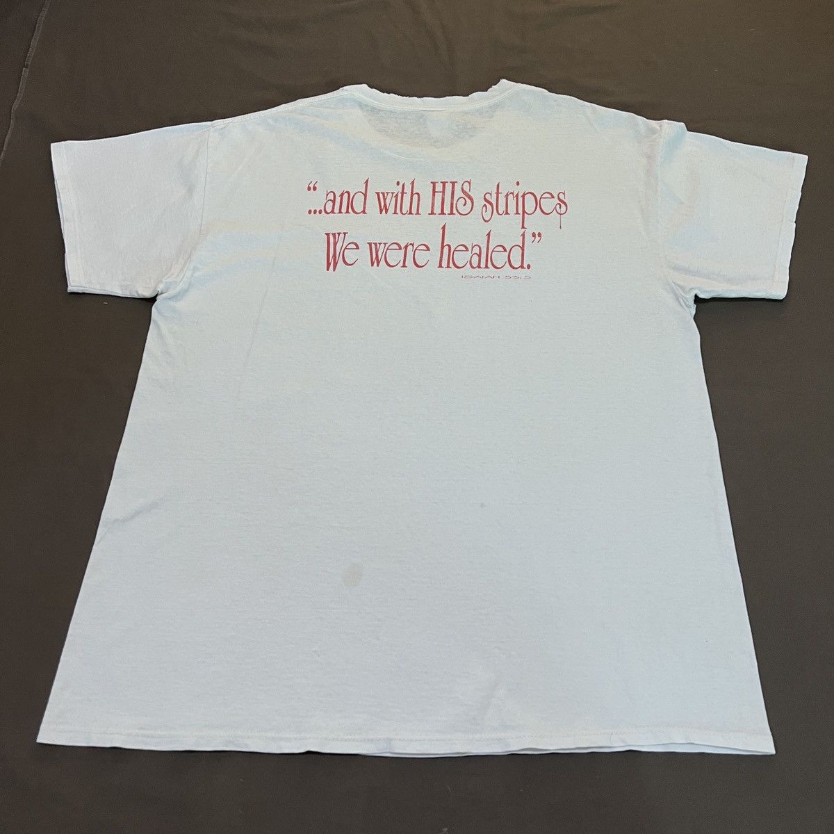 Vintage Vintage 90s Before You Turn Your Back On Jesus Tee XL Faded Size US XL / EU 56 / 4 - 14 Thumbnail
