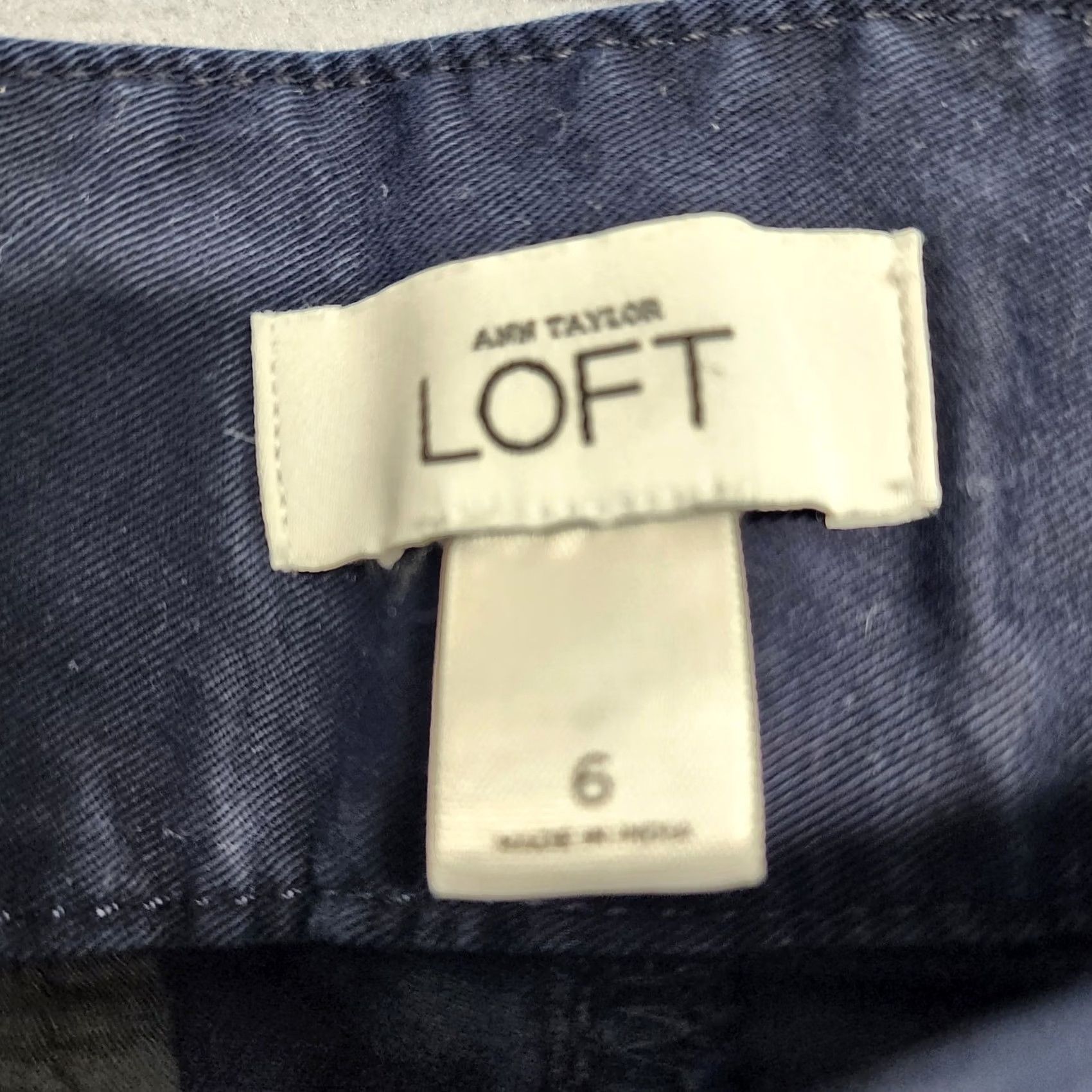 Ann Taylor Ann Taylor LOFT Pants Womens Size 6 Mid Rise Flare Navy Blue Gold Button Sailor Dress Pants Size 28" / US 6 / IT 42 - 3 Thumbnail