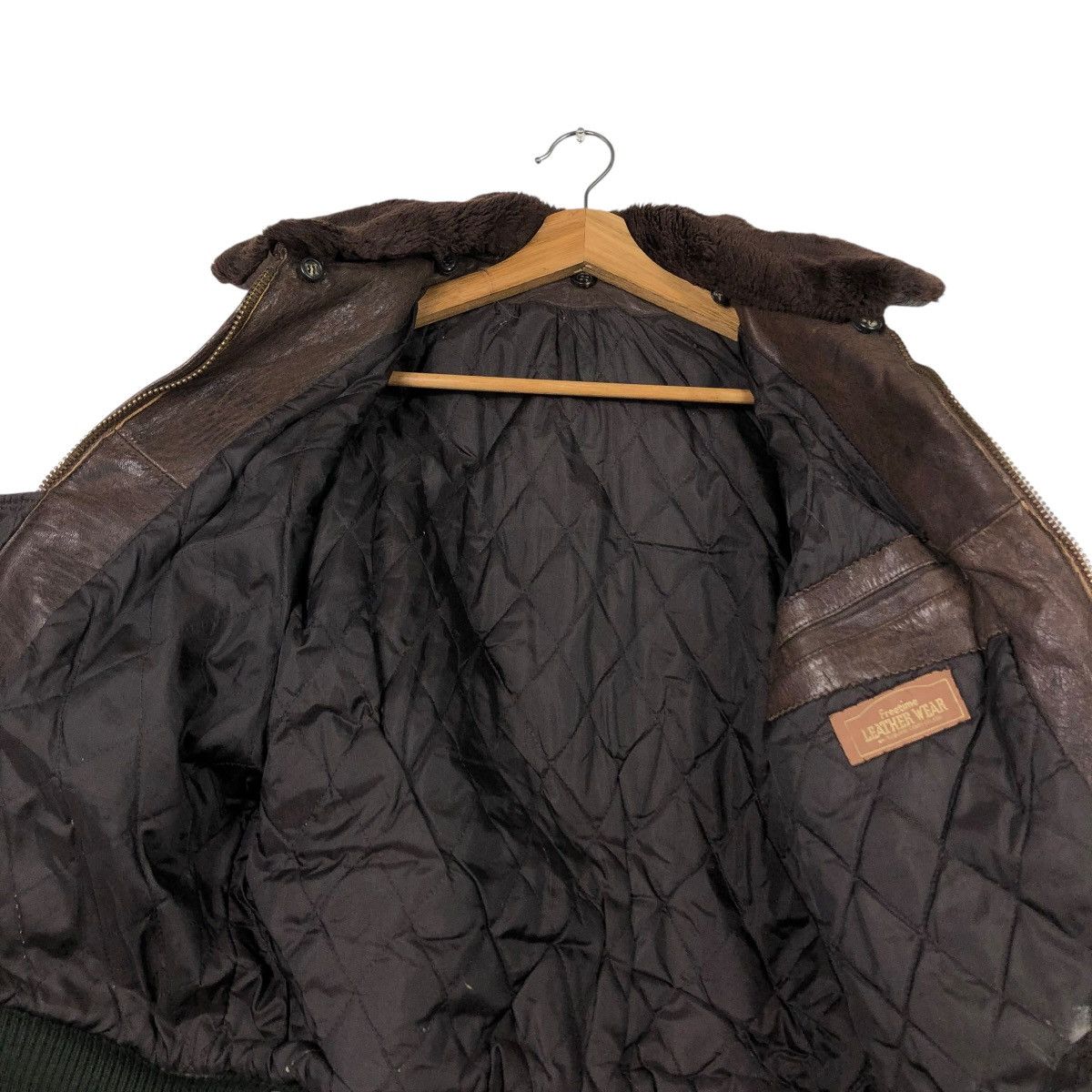 Japanese Brand 🔥VINTAGE LEATHER JACKET BIKER FREETIME FUR COLLAR Size US S / EU 44-46 / 1 - 13 Thumbnail