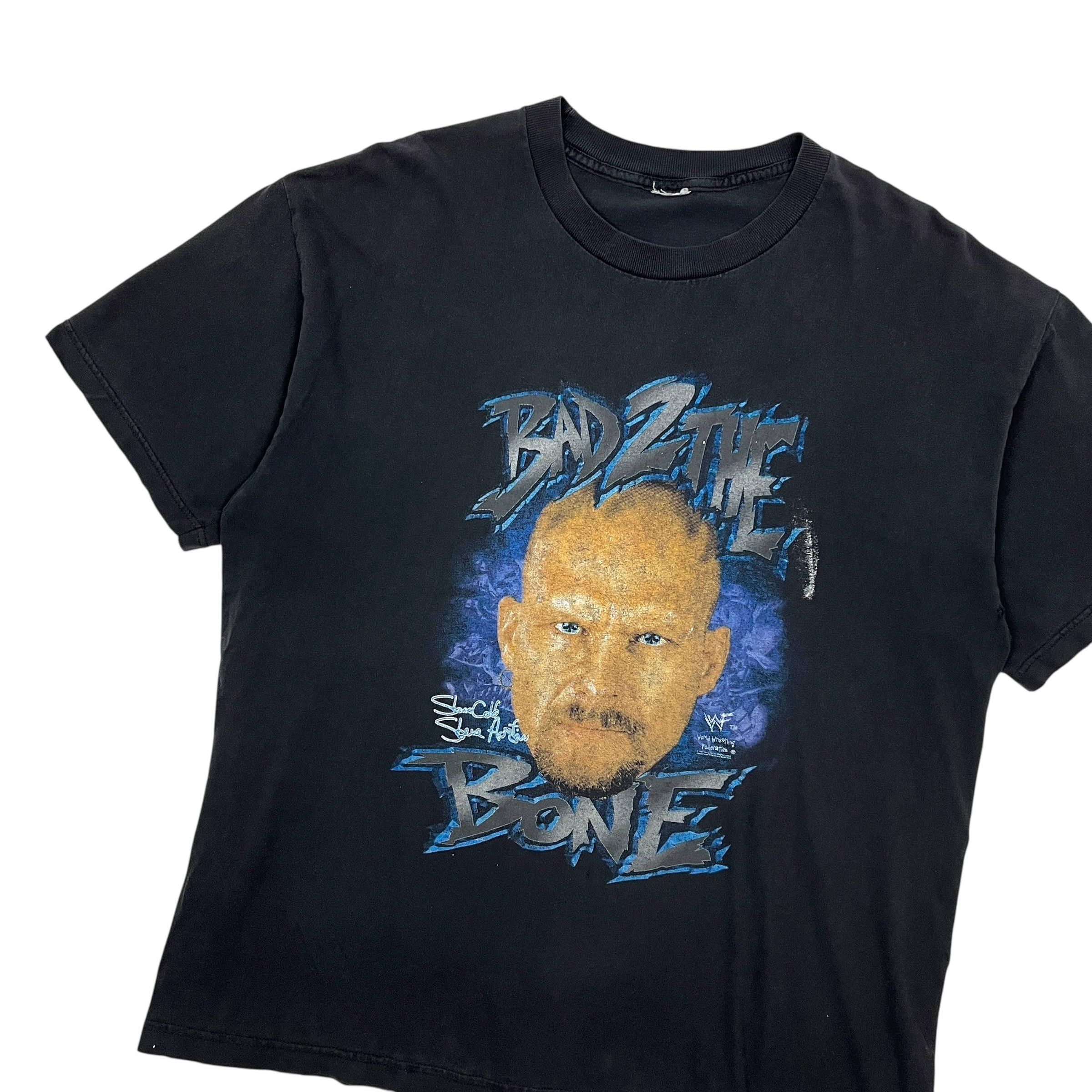 WWF 1998 Stone Cold Steve Austin Bad 2 The Bone WWF tee Size US XL / EU 56 / 4 - 2 Thumbnail