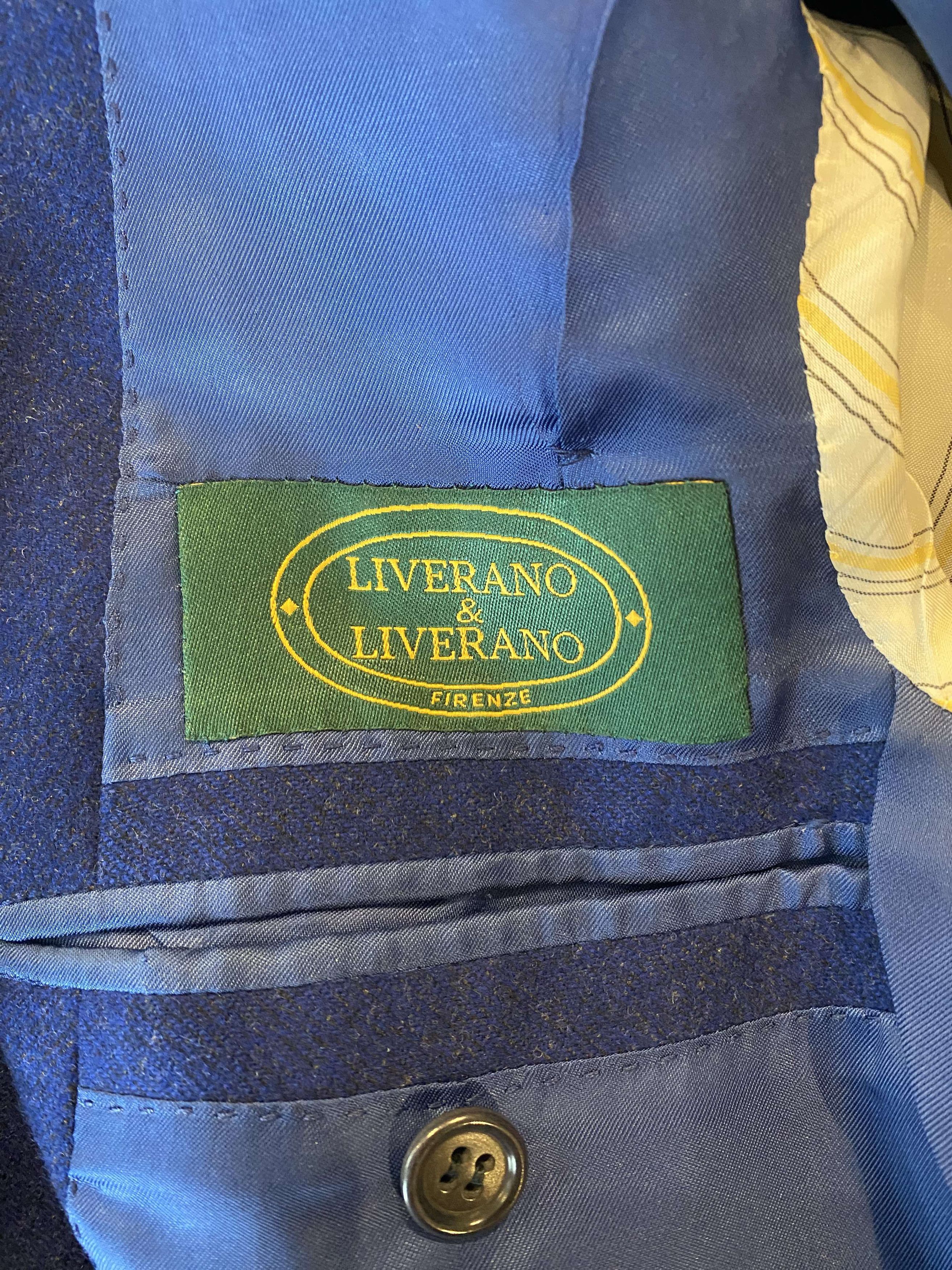 Liverano & Liverano Liverano e Liverano Blue & Navy Twill Sportcoat 46R Size 46R - 5 Thumbnail