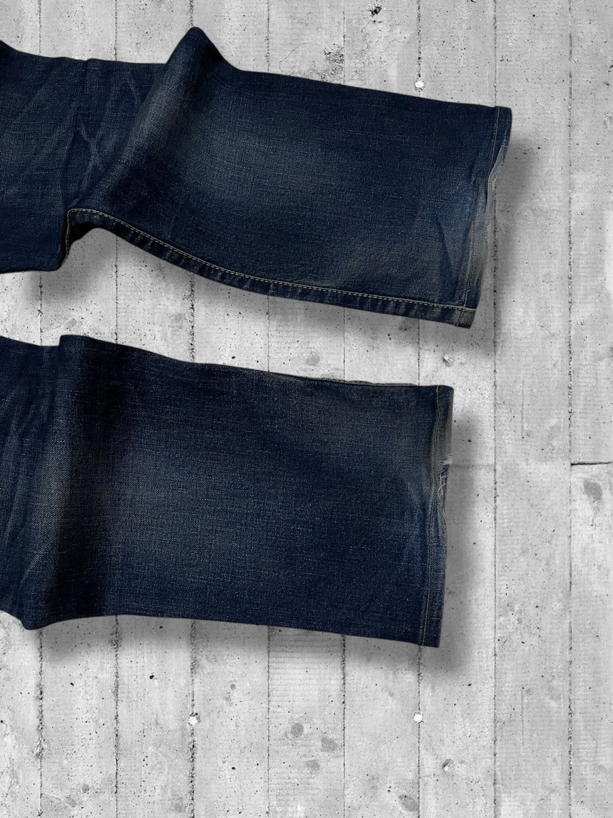 Designer × Edwin × Vintage Vintage 1990s Japan Designer Edwin Distressed Dirt Denim Size US 32 / EU 48 - 12 Thumbnail