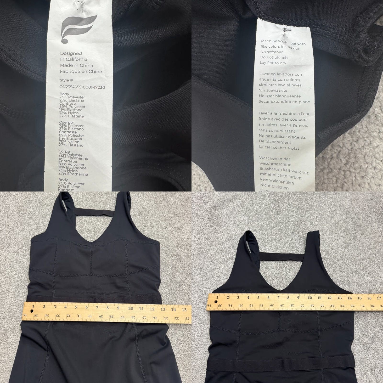 Fabletics Fabletics Jumpsuit Womens Small Black Backless Motion 365 Active Yoga One Piece Size 28" / US 6 / IT 42 - 8 Thumbnail