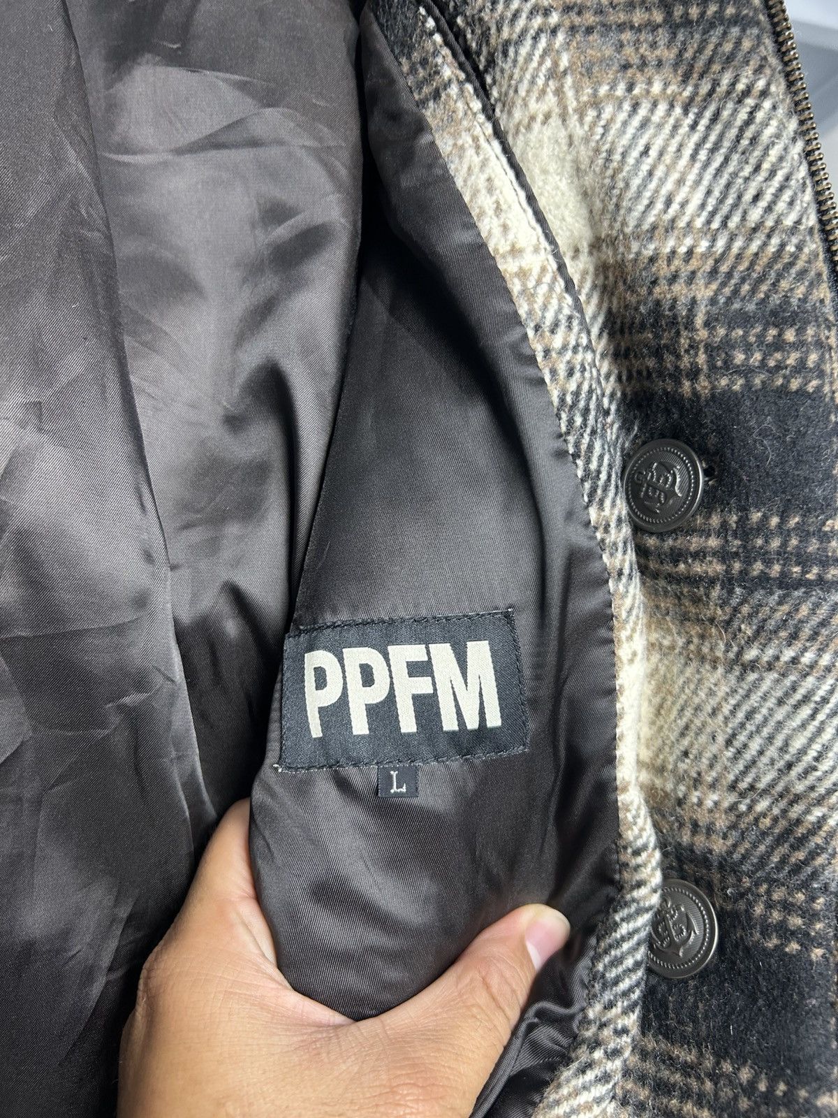 PPFM PPFM Studded Logo Fur hoodie Tartan Jacket Size US L / EU 52-54 / 3 - 14 Thumbnail