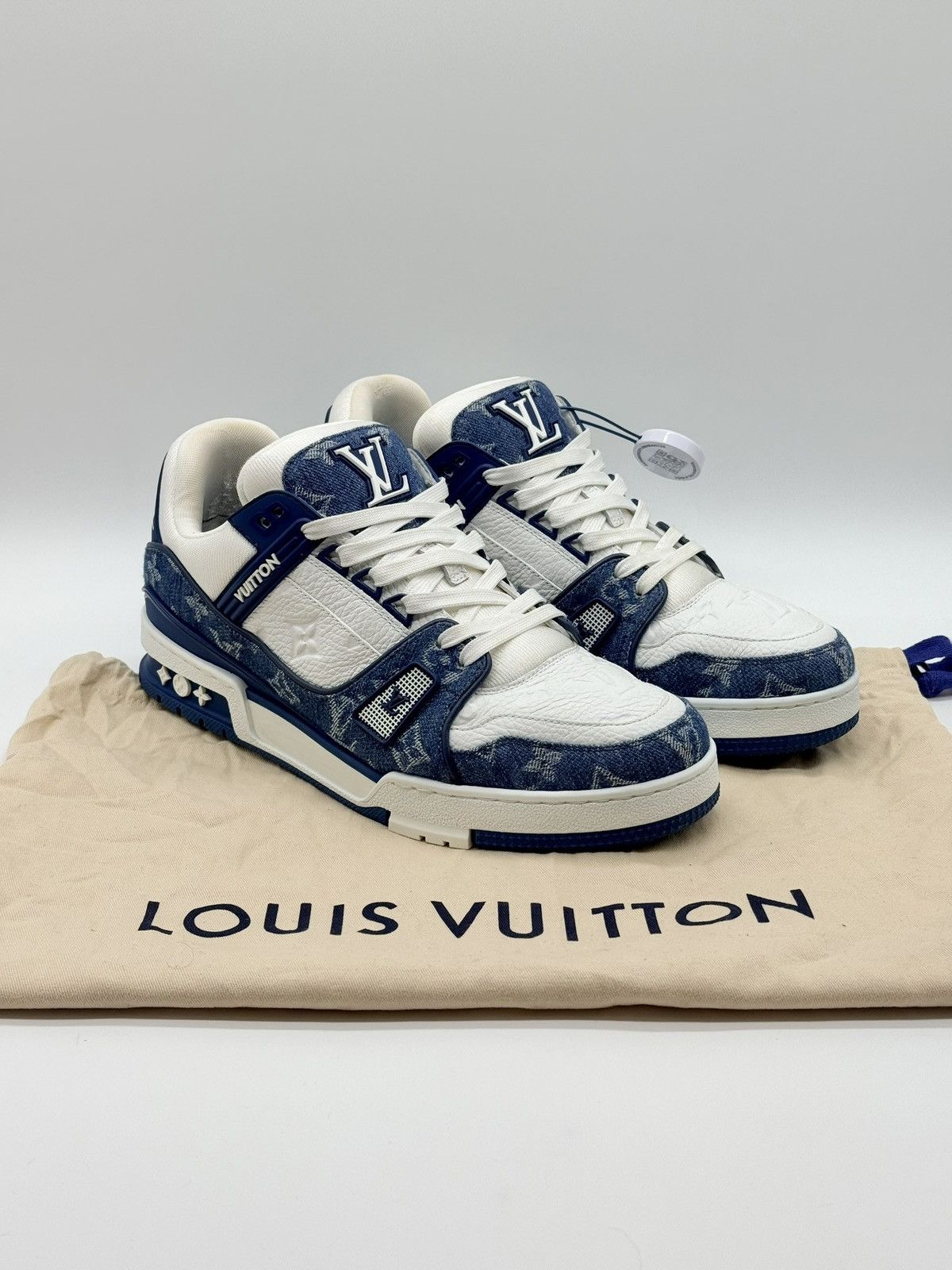 Louis Vuitton Size 9 - Louis Vuitton Trainer Blue Monogram Denim Size US 9 / EU 42 - 1 Thumbnail