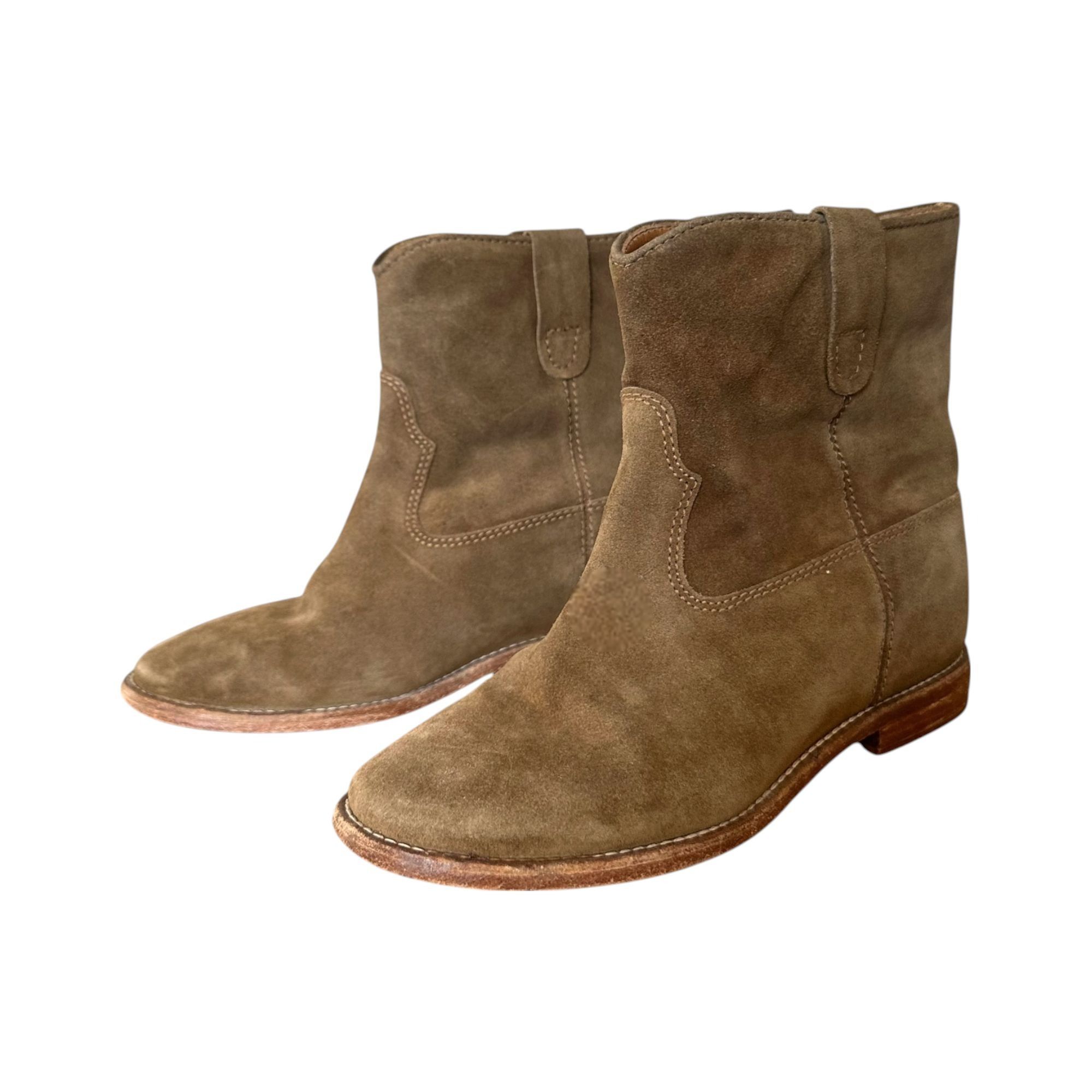 Isabel Marant Etoile Isabelle Marant Etoile Suede Crisi boots. Size 37EU, Taupe/t Size US 7 / IT 37 - 1 Thumbnail