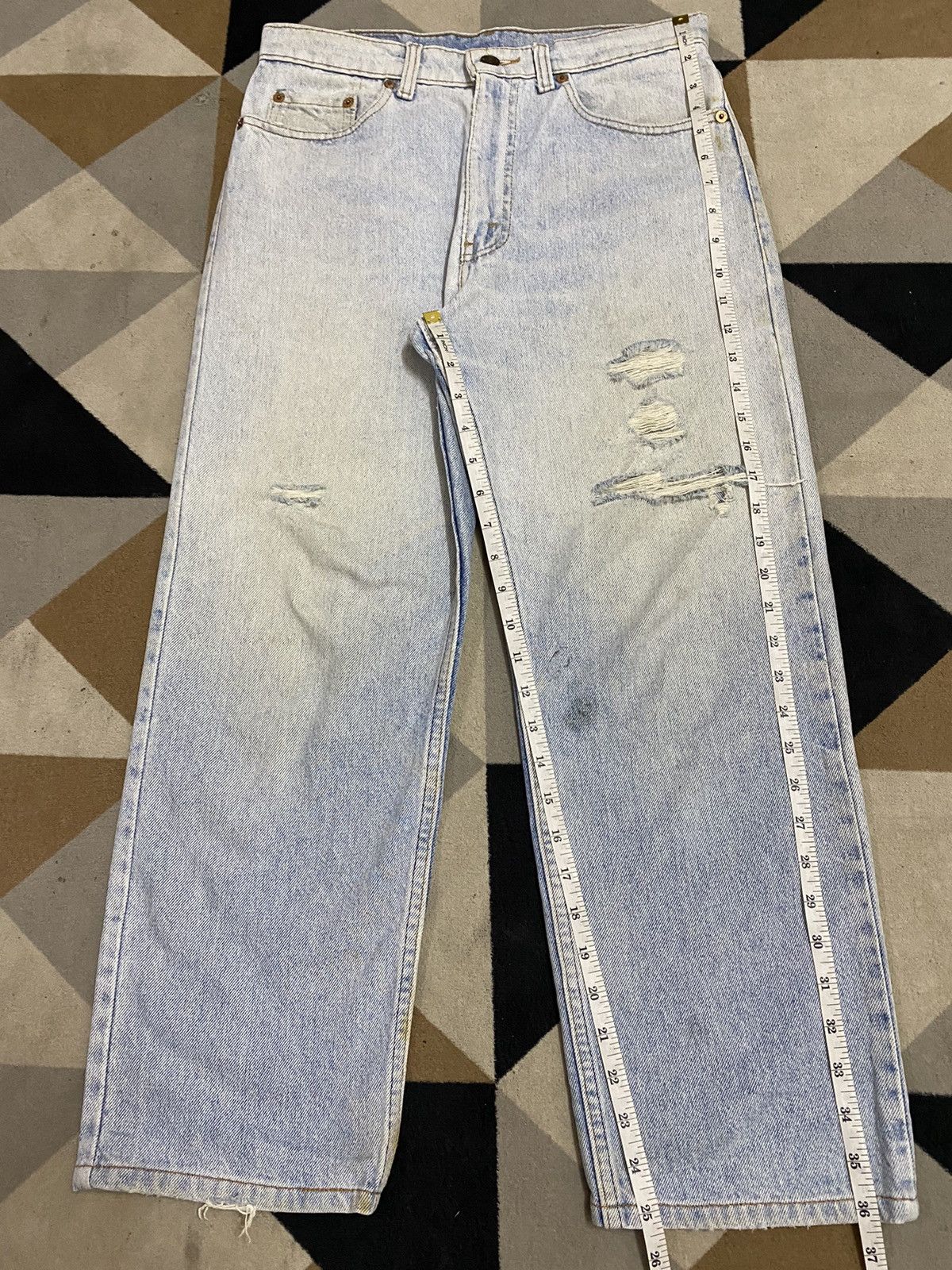 Levi's Vintage Clothing Vintage Levis 510 90’s Faded Wash Distressed Jeans Size US 30 / EU 46 - 17 Thumbnail