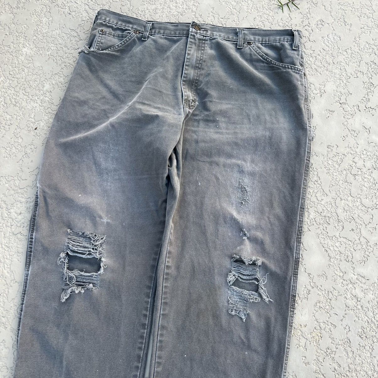 Dickies vintage 2000s green/grey faded dickies carpenter pantw Size US 40 / EU 56 - 3 Thumbnail