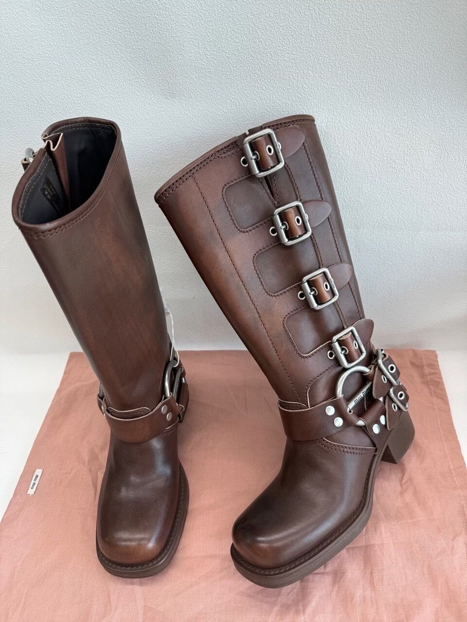 Miu Miu Miu Miu Retro Brown Boots us_6 Women Size US 6 / IT 36 - 1 Thumbnail