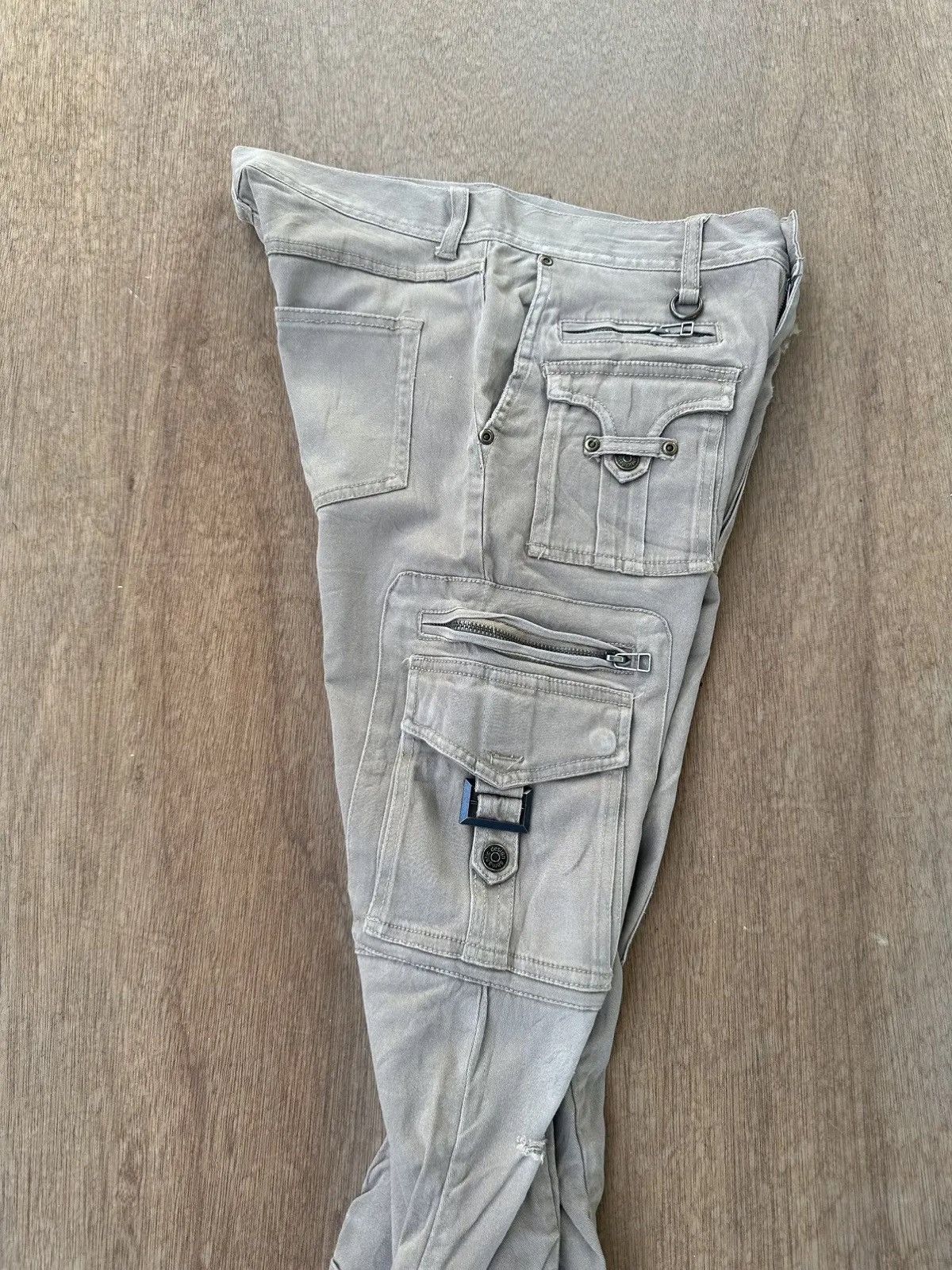 semanticdesign W29 L31🔥SEMATIC DESIGN MULTIPOCKET BONDAGE PUNK CARGO PANTS Size US 29 - 15 Thumbnail